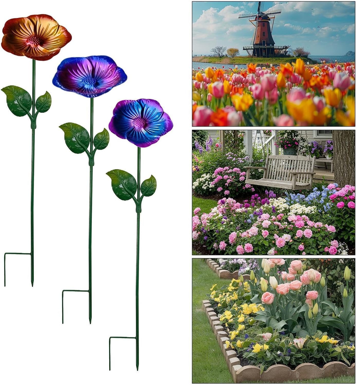 Pollinator Watering Station,3 Piece Flower Shape Butterfly Feeder - Bee Hydration Station - for Outdoor Backyard Patio Deck Butterfly Farm Pond Fountain