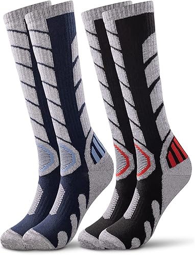 Calcetines de esquí para mujeres y hombres, calcetines térmicos para esquí y snowboard, clima frío, calcetines de rendimiento de invierno, paquete
