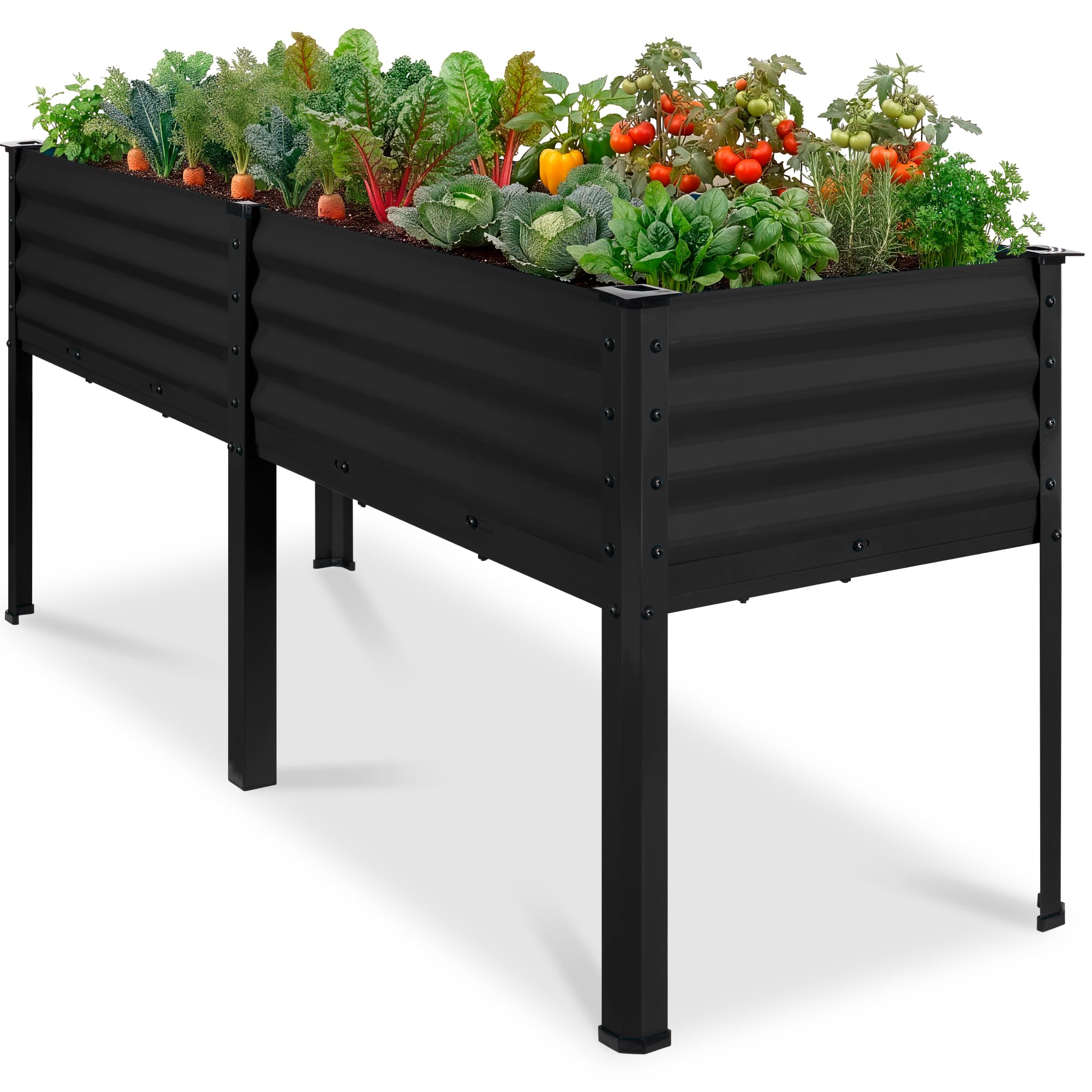 Best Choice Products 72x24x30in Non Toxic Galvanized Raised Garden Bed