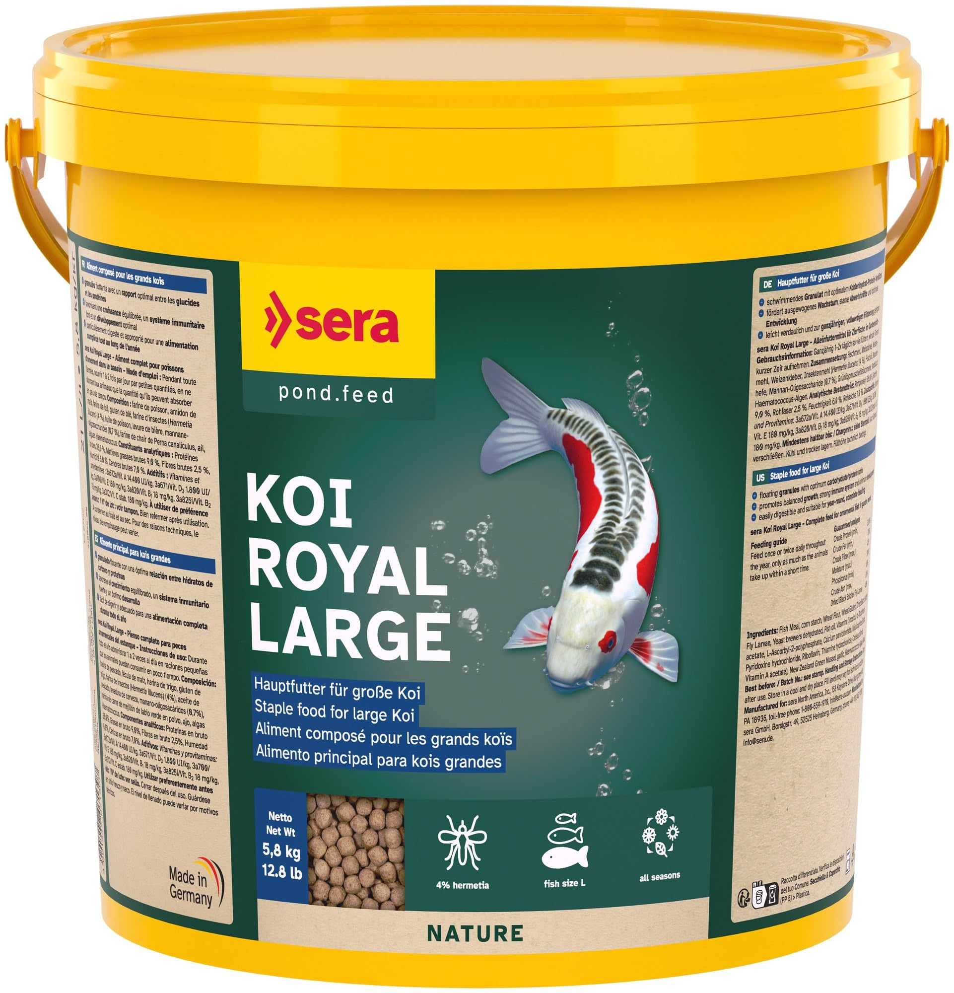 Sera Koi Royal – Nourriture naturelle pour koïs de toutes tailles