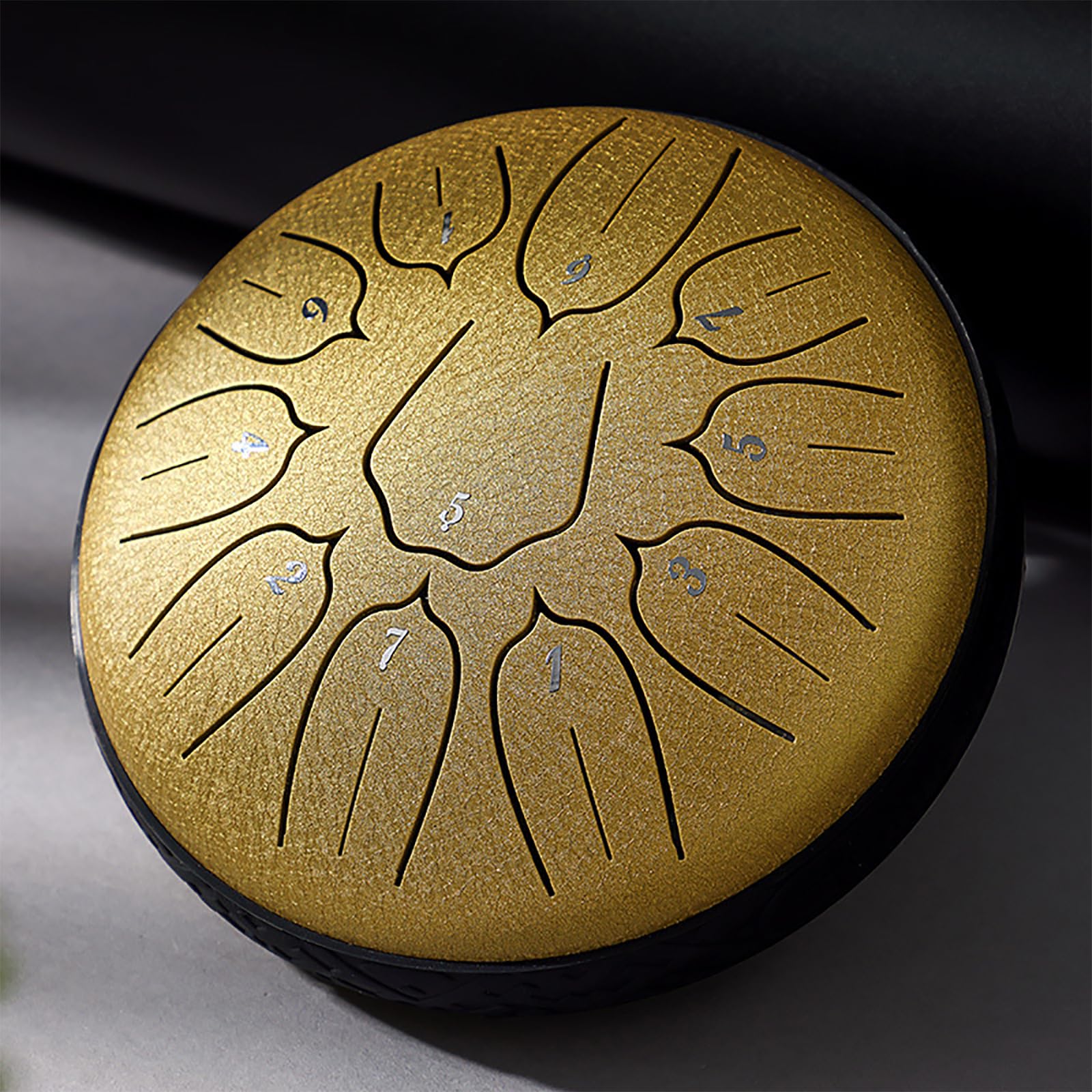 NGARY Tamburo a Lingua d'Acciaio, Mini Tamburo Handpan da 6 Pollici, 11 Note in Re Maggiore con 2 Bacchette E 4 Copridita, Produce Un Suono Pulito Ed Etereo, per Meditazione, Educazione Musicale