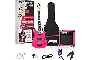 Pink Electric Guitar Starter Kit: Kids' 3/4 Size Beginner's Dream