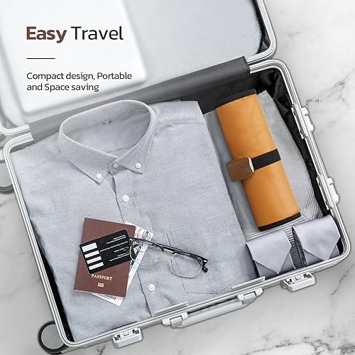 Miniatura 5 de Neceser para hombre, artículos esenciales de viaje, bolsa de aseo de viaje, resistente al agua, organizador de rollos de baño compacto para higiene,