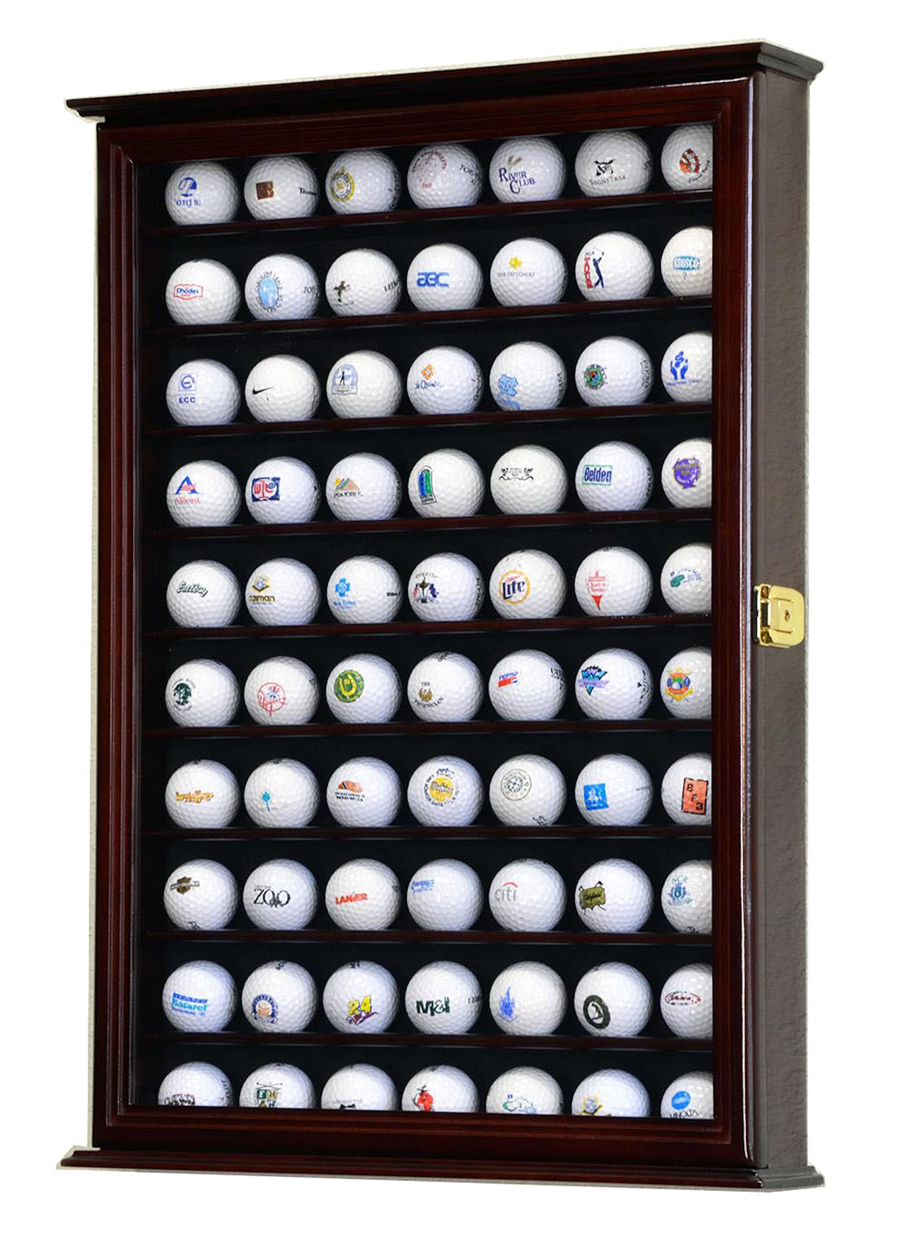70 Golf Ball Display Case Cabinet (Cherry)