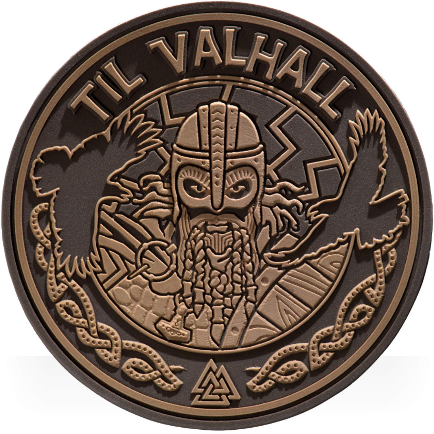 M-TacM-Tac Morale Patches Nordic Invasion - PVC 3D Military Tactical Patch Viking - Til Valhall (Coyote (Til Valhall))