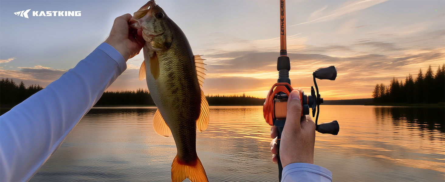 blaz3 fishing pole Watch KastKing 2025 Latest Lethal Blaze Rod and Reel Combo on Amazon Live Warfare™ Star Drag Level The split grip EVA Color:Salt & Pepper Silver Phantom crank-bait
