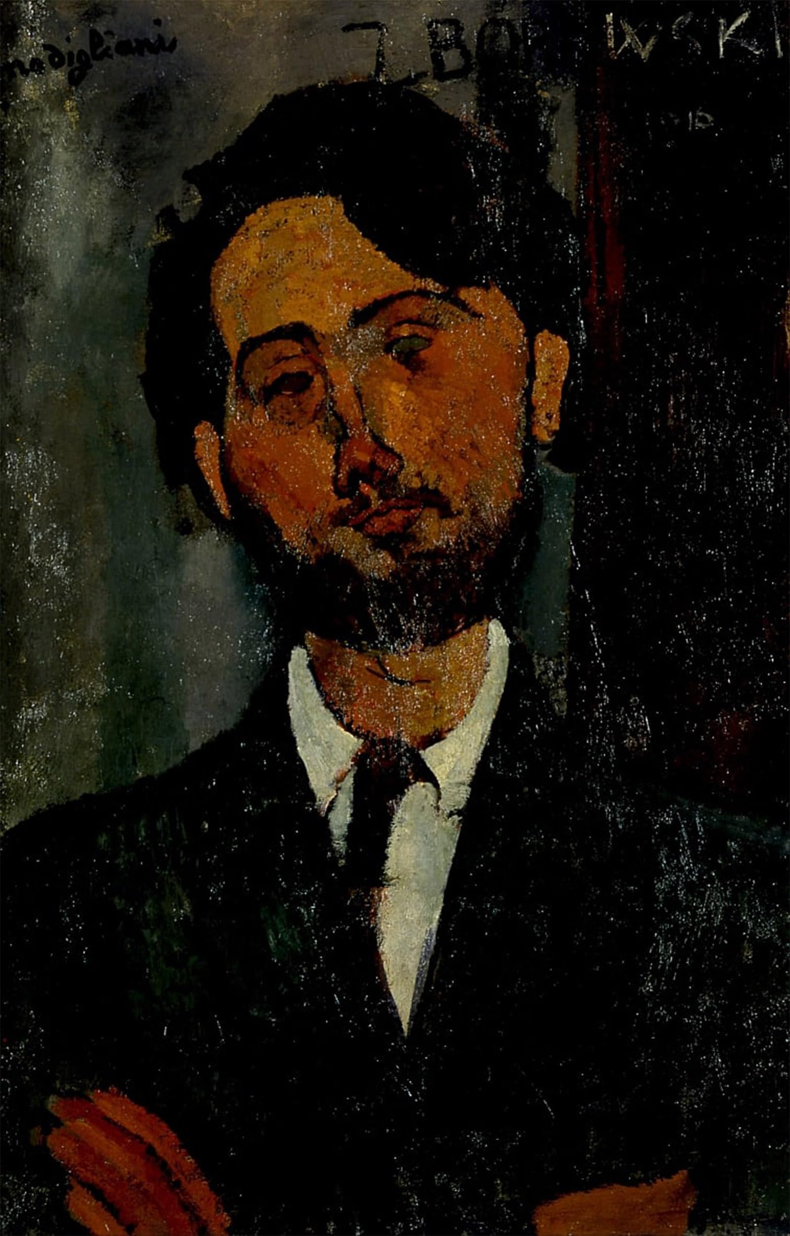 POSTERIIk Vintage Art Print Images Pictures Print Portrait of Léopold Zborowsk by Amedeo Modigliani Modern Colour Posters for Office Home Decor 60x90cm