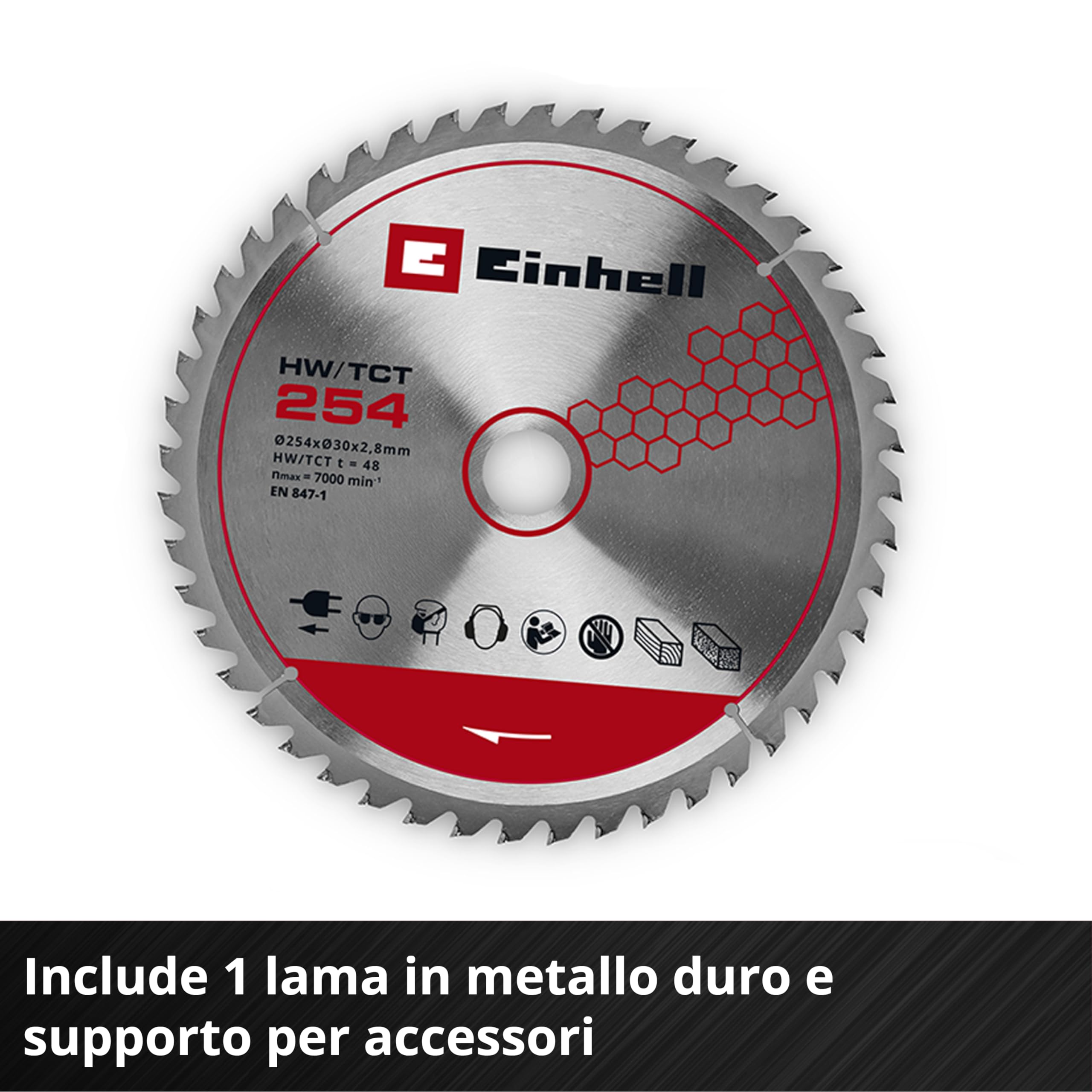 Sega circolare da banco Einhell TE-TS 10 T (2000 W, altezza di taglio 89 mm, lama Ø 254 mm, allargatore da tavolo, guida angolare, guida parallela, asta di spinta, attacco di aspirazione)