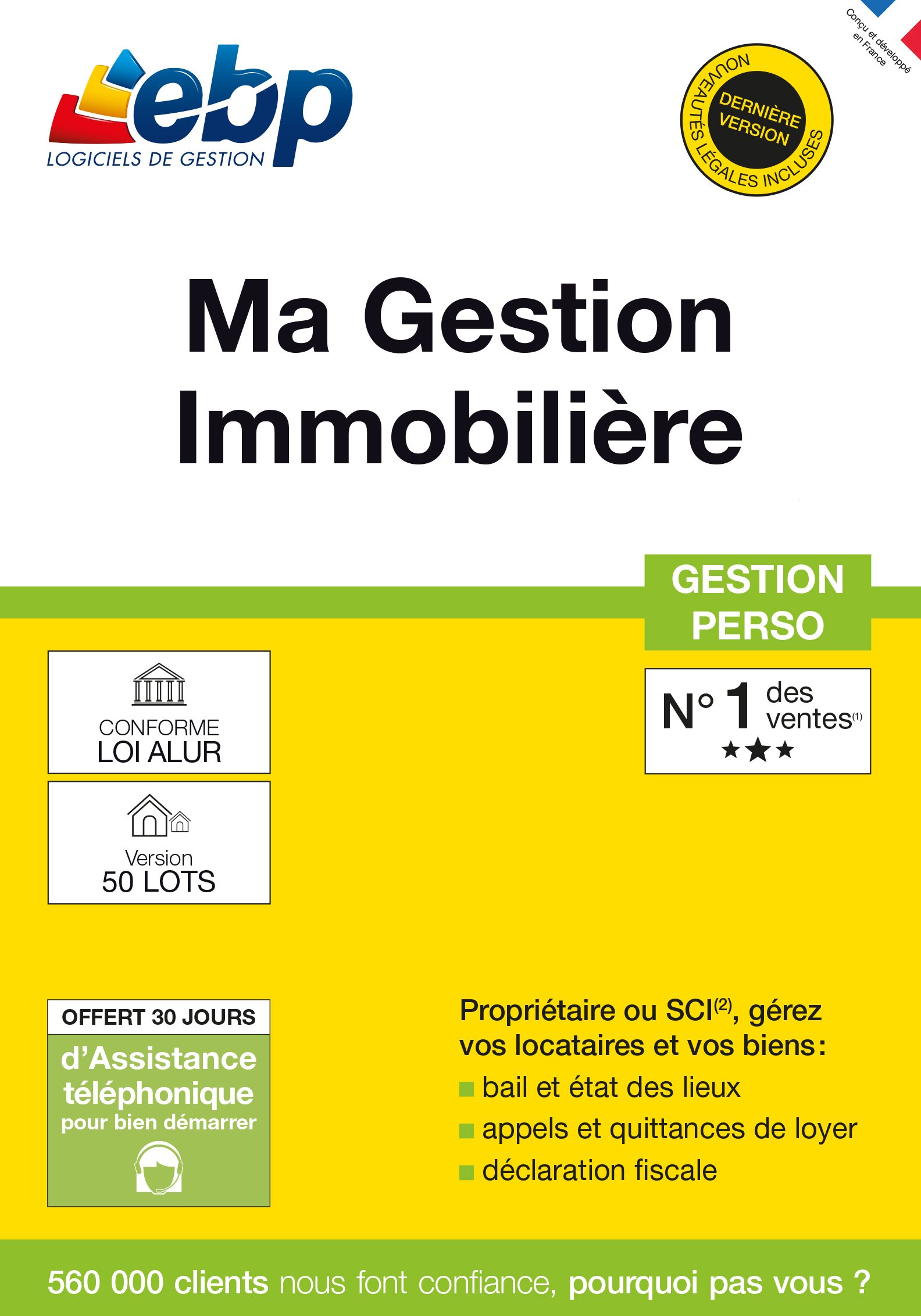 EBP Ma Gestion Immobilière version 50 Lots - 2018 [PC Download]