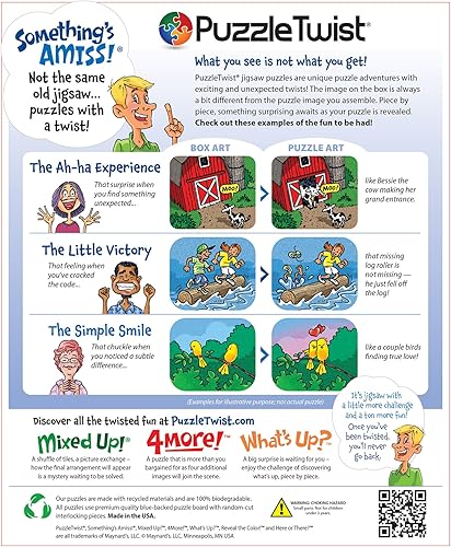 Miniatura 4 de Rompecabezas de 1000 piezas para principiantes - Serie Something's Amiss! Único, desafiante, divertido para adultos, familia, adolescentes,