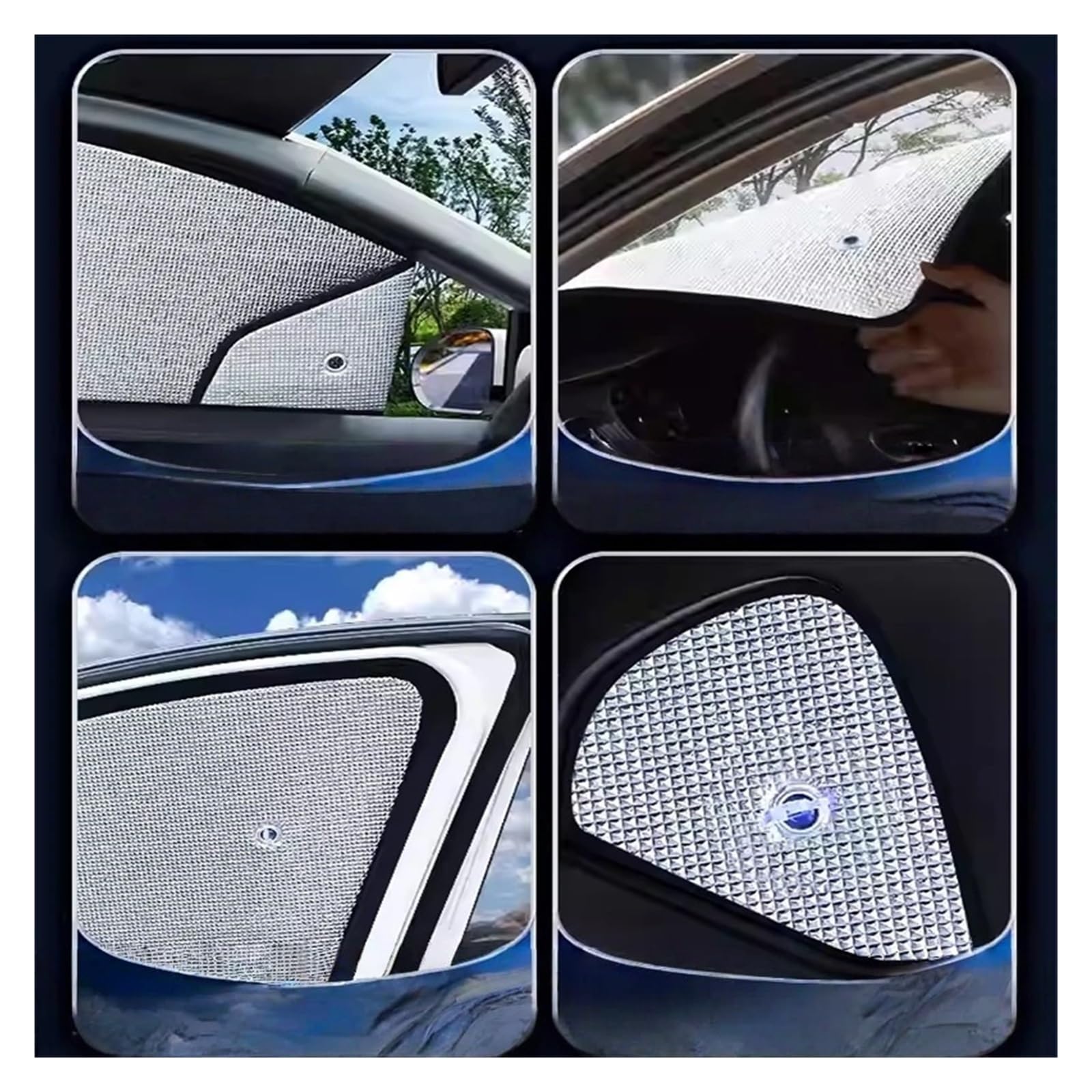Parasole Finestrini Tende Auto Per Ford Per Transito Per Custom MK1 12-21 | Accessori per parasole per visiera per parabrezza a copertura totale per auto per Tourneo(Rear Windshield)