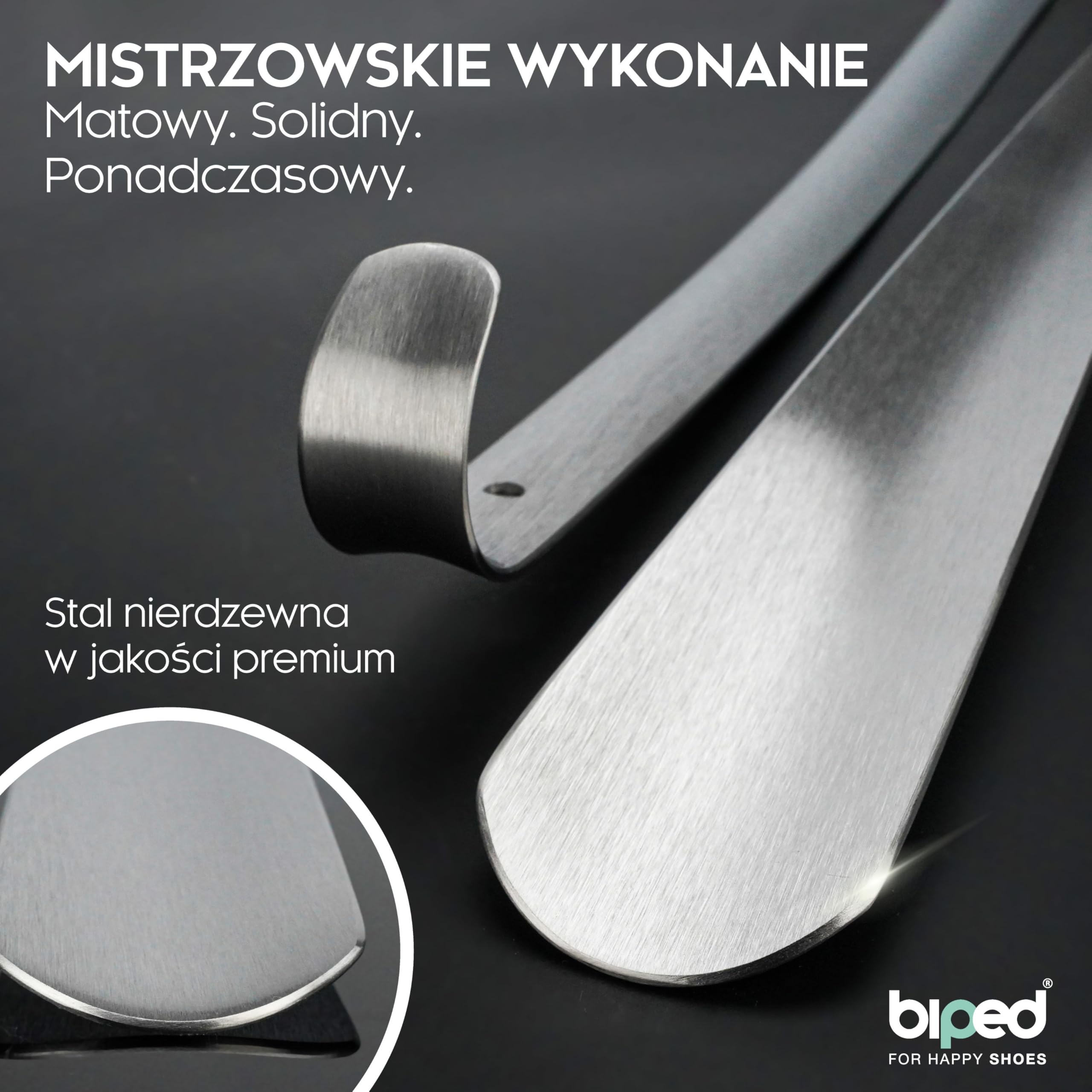 biped dluga metalowa lyzka do butow ze szczotkowanej stali nierdzewnej – bardzo solidny pomocnik w eleganckim pudelku prezentowym – ergonomiczna lyzka premium na co dzien z2932(70cm,silver)