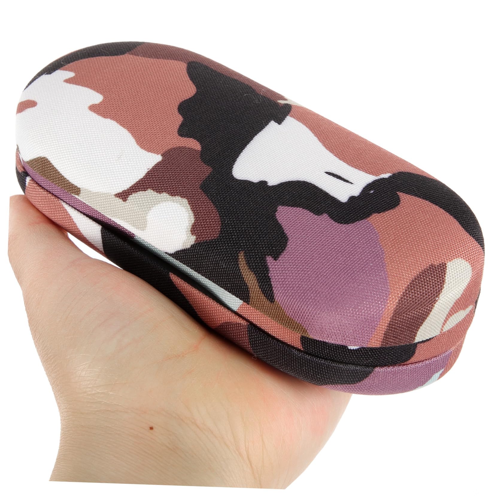 2 Set Astuccio Occhiali Duro Doppio con Specchio e Pinzette Organizer Viaggio Camouflage per Lenti Invisibili e Montature Custodia Protettiva Rigida per Uomo Donna