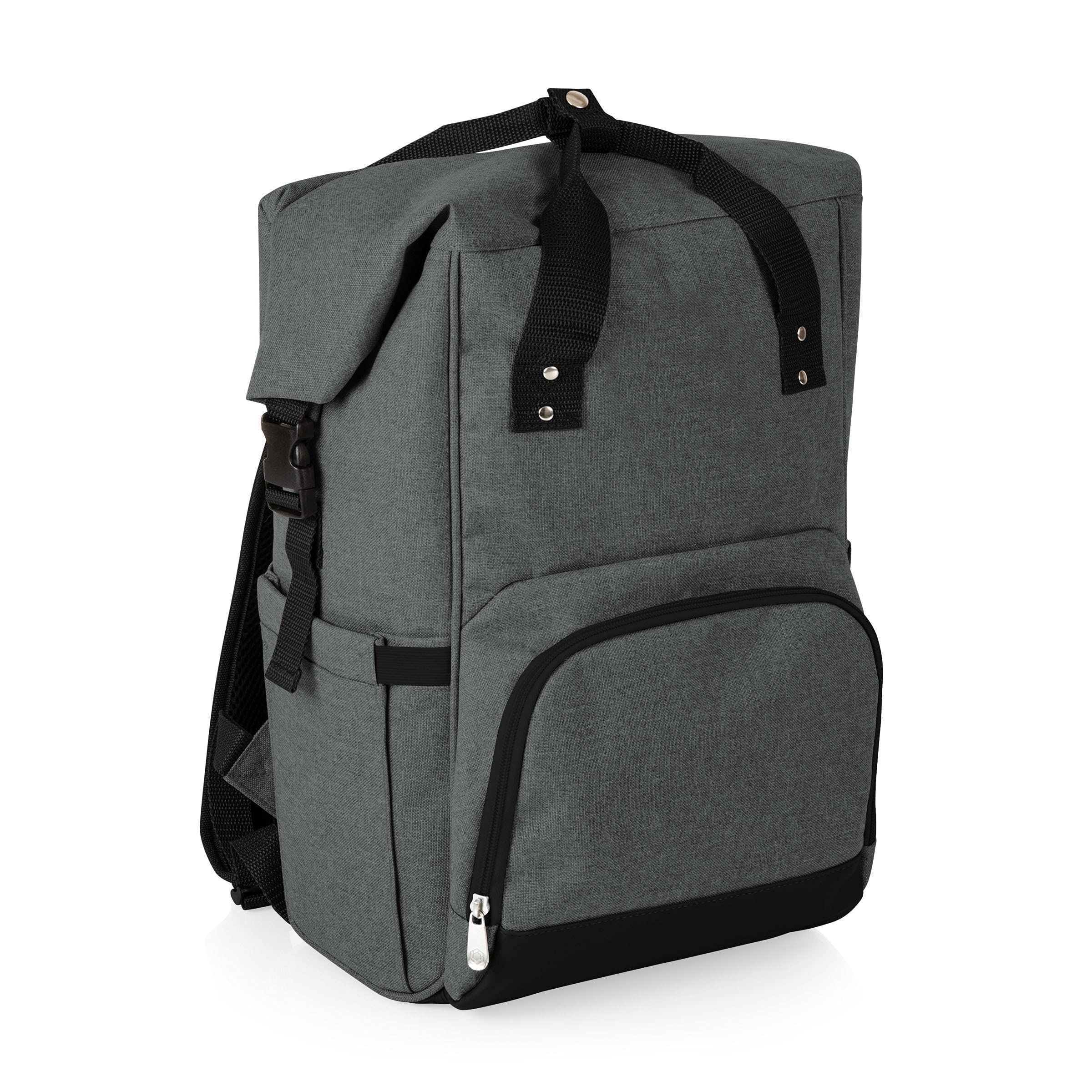 ONIVA - a Picnic Time Brand OTG Roll-Top Cooler Backpack, Heathered Gray