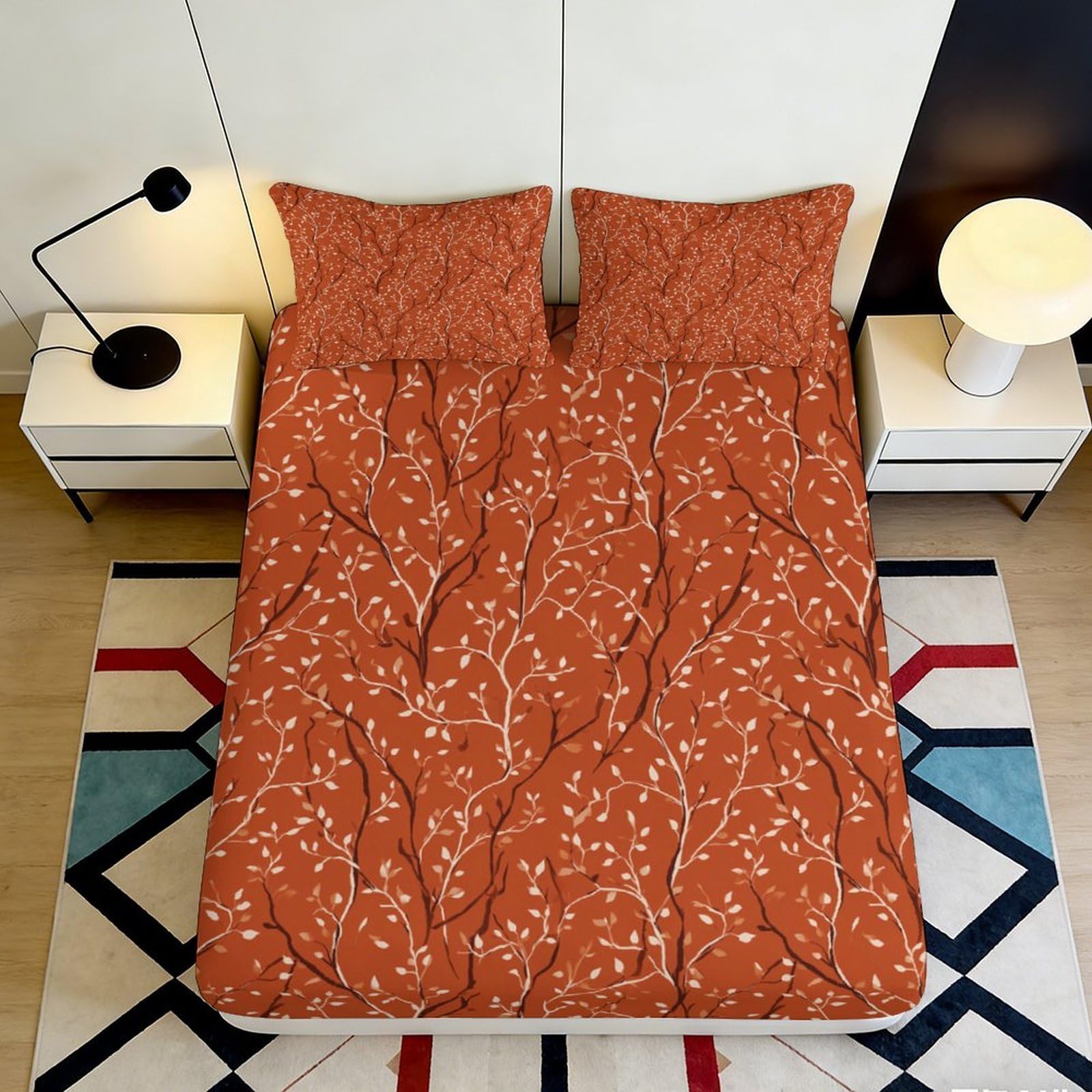 3D Printed Bow Heart Pattern Fitted Sheet Microfiber Deep Pocket Bedroom Bedding Set Washable Bow Heart Mattress Fitted Cover Non-Slip for Adults Teens 200x200x25cm