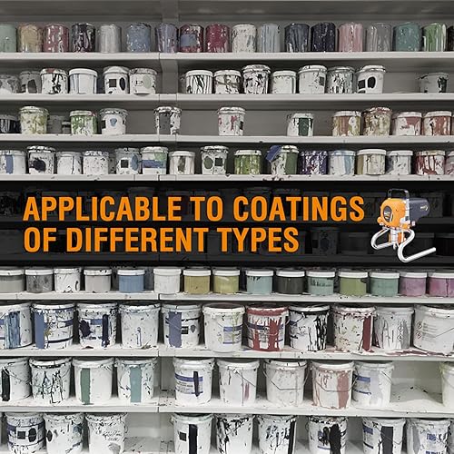 Miniatura 8 de MAXXT Pulverizadores de Pintura Sin Aire, Pulverizador de Pintura Motorizado de 3300PSI con Soporte, Máquina de Pintura de Alta Eficiencia para