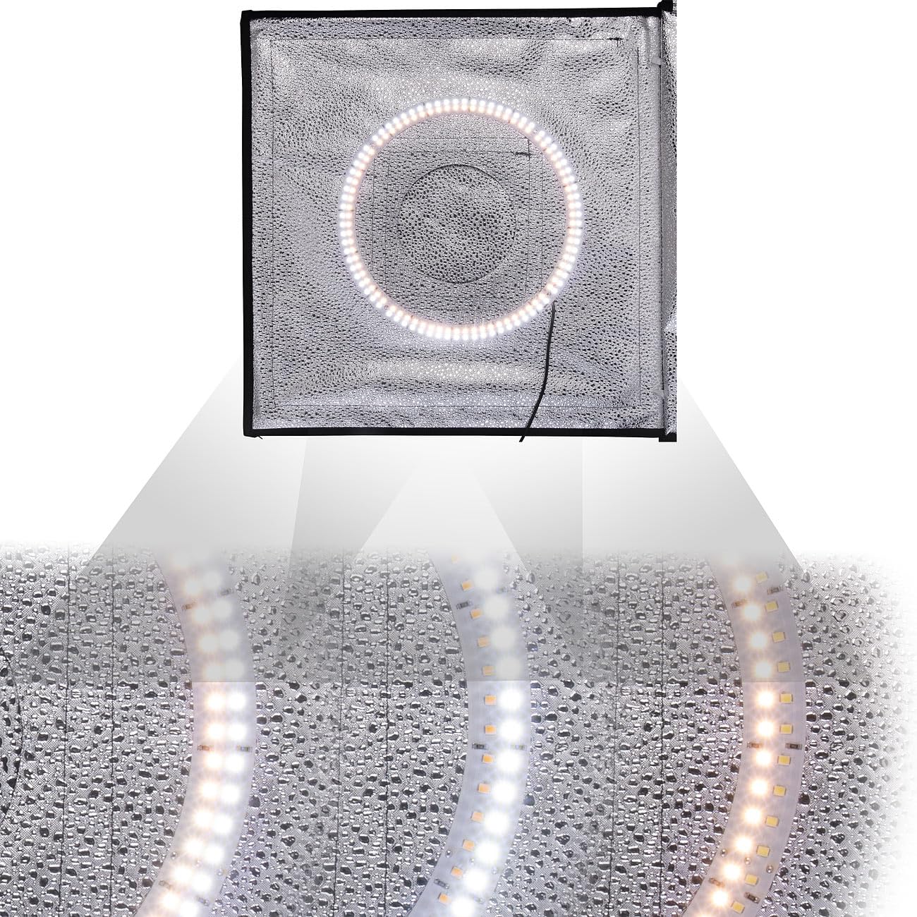Somikon Fotostudio: Fotobox zum Fotografieren, faltbar, mit LED-Licht, 60 x 60 x 60 cm (Lichtzelt, Studio Lichtzelt, Bilder)