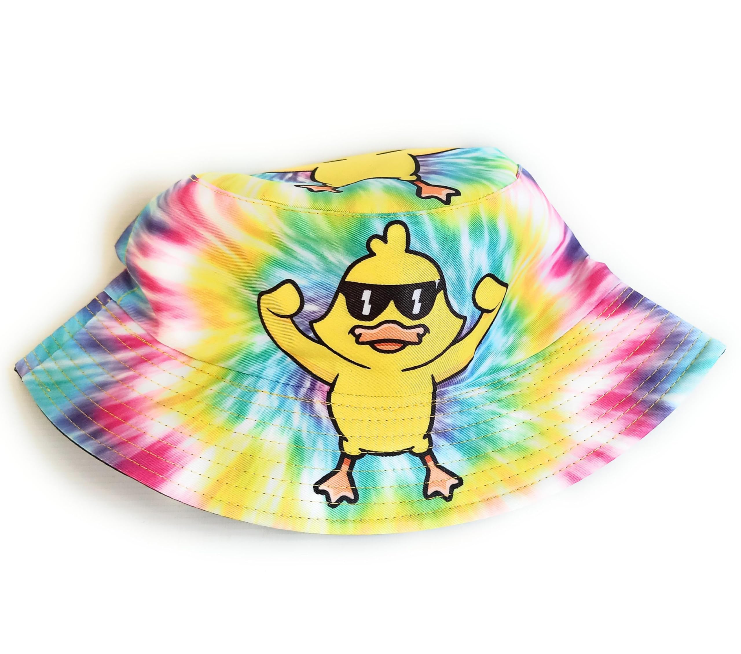 KGM Cool Cartoon face Print Festival Holiday Sun Bucket hat… (Super Duck)