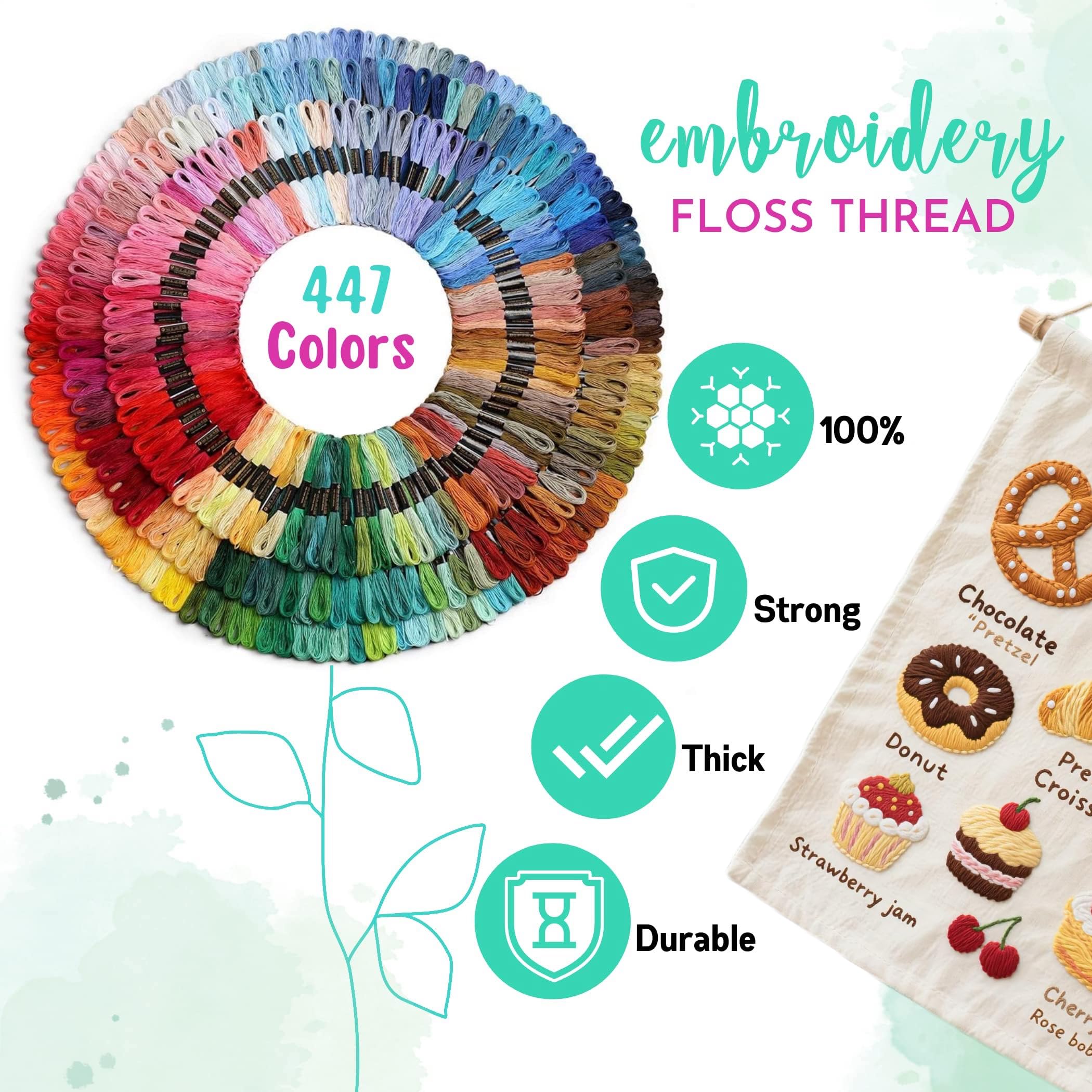 Athena's Elements Stickgarn | Regenbogen-Themed Sticktwist für Freundschaftsarmband Schnur, Kreuzstich Garn, Handwerk Kunst Stickerei Strings, Freundschaft Armband Faden