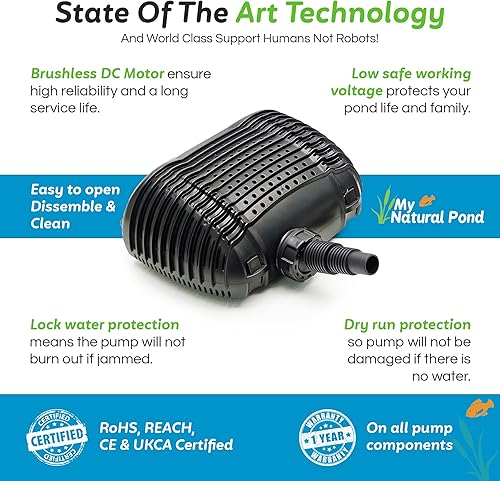 Miniatura 6 de Potente bomba de agua sumergible solar de 25 W, 12 voltios a 18 voltios CC, adecuada para cascadas al aire libre, estanques de peces y koi o para