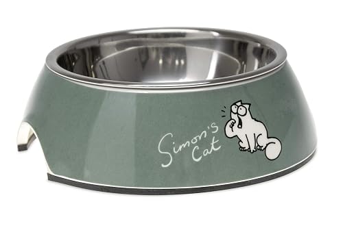 Simon'S Cat by Karlie 522105 - Comedero para Gatos, 14 x 14 x 4,5 cm, 160 ml, Color Verde