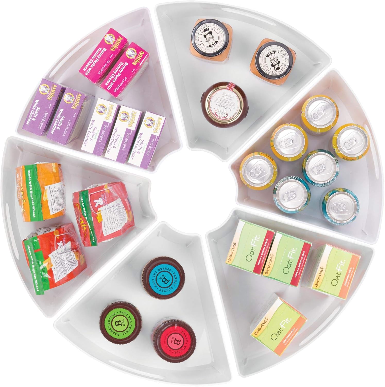 iDesign Lazy Susan kitchen Cabinet Organizer Storage Binz 1/6, White