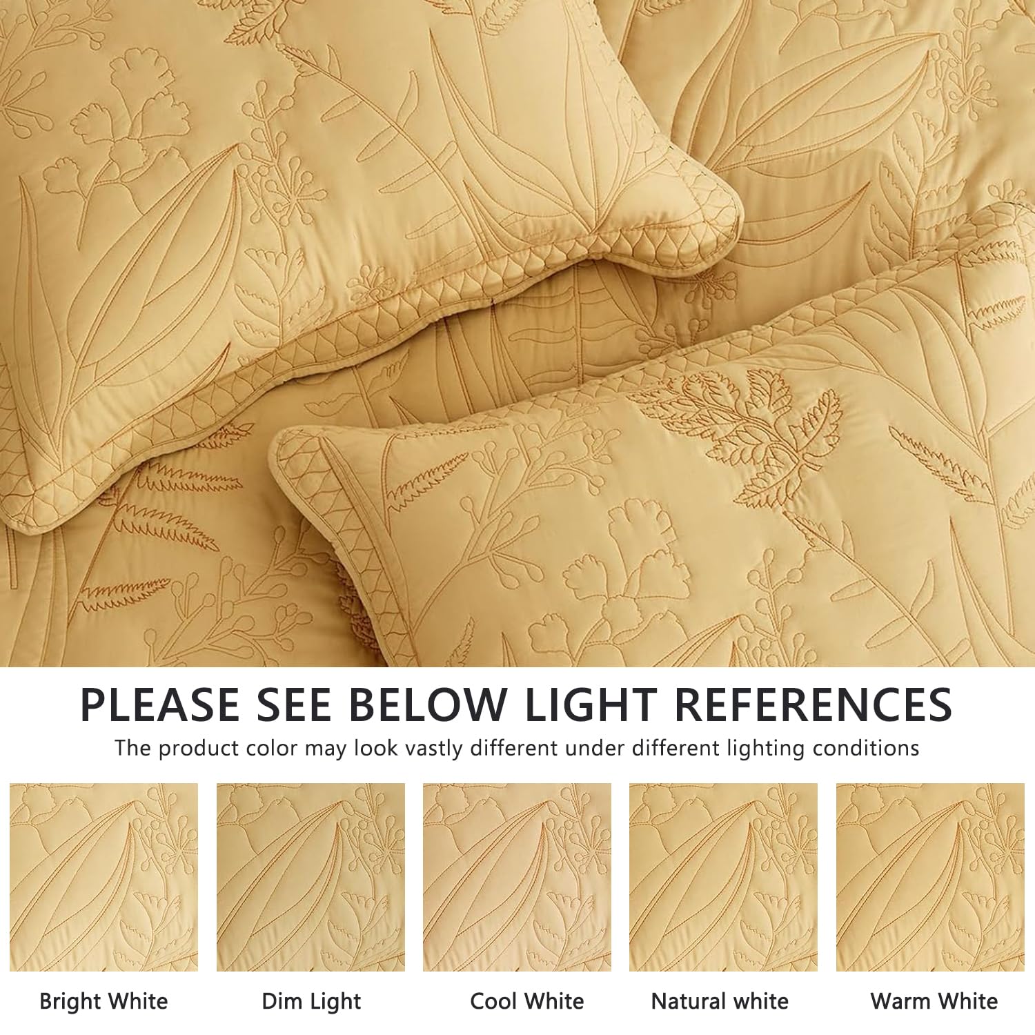 Set Biancheria Da Letto King Size Botanical - 3 Pezzi (264x228 Cm) Con Stampa Piante Nero E Oro, Morbida Microfibra, Leggero Per Tutte Le Stagioni