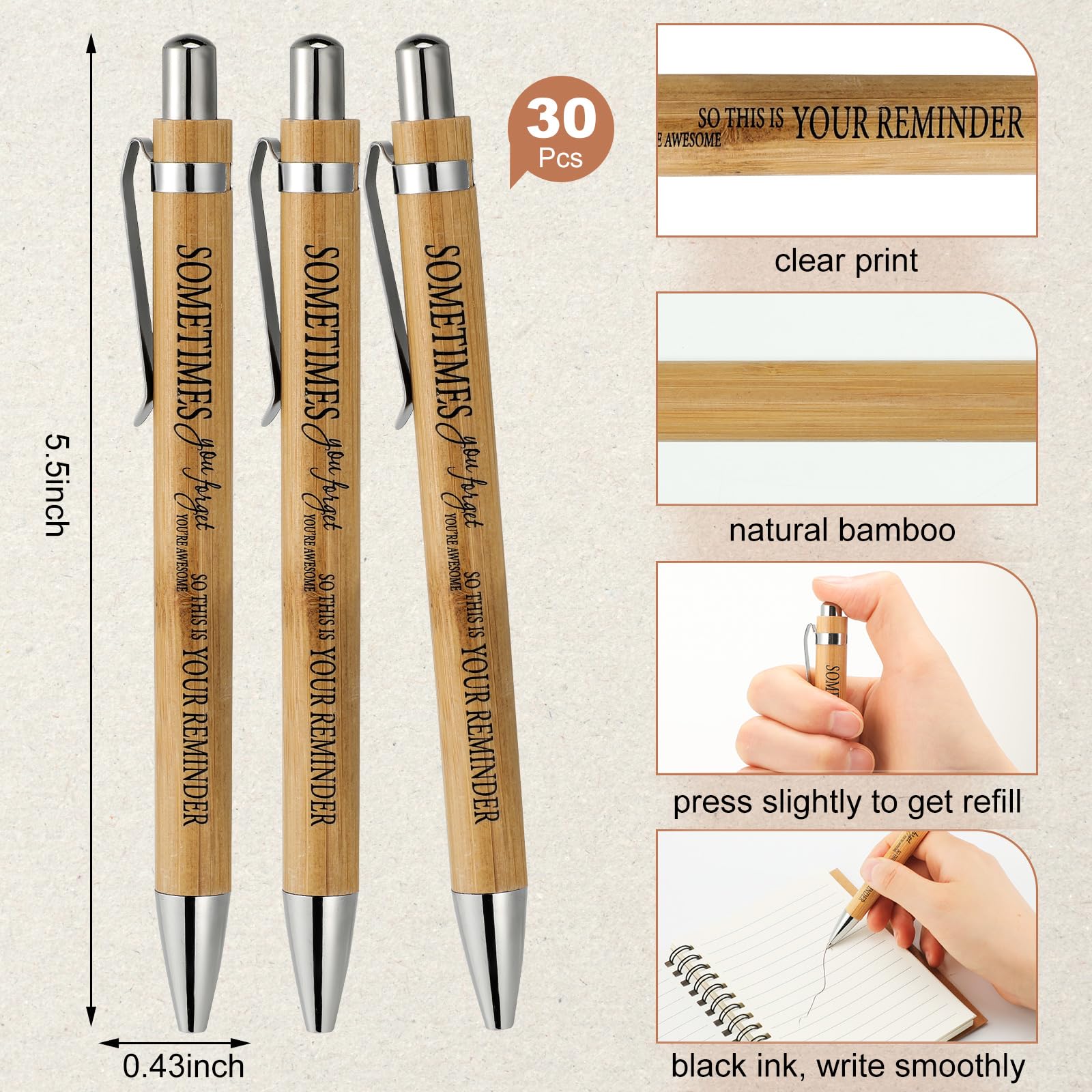 Yeaqee Set di 60 mini quaderni a spirale con penna May You Be Proud of The Work You Do Motivational Thank Gift per colleghi del personale (wesome)