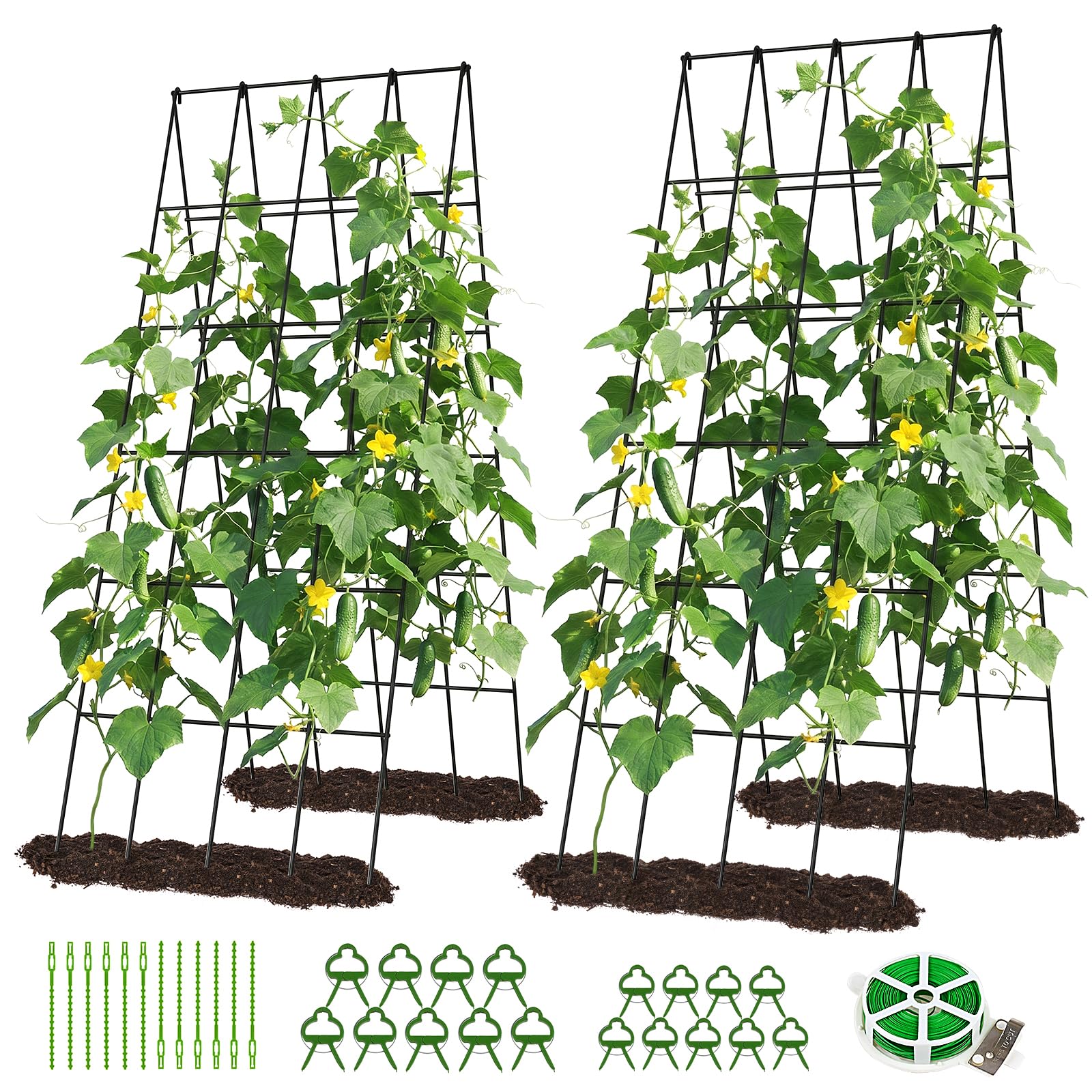 DoCred black A-frame cucumber trellis