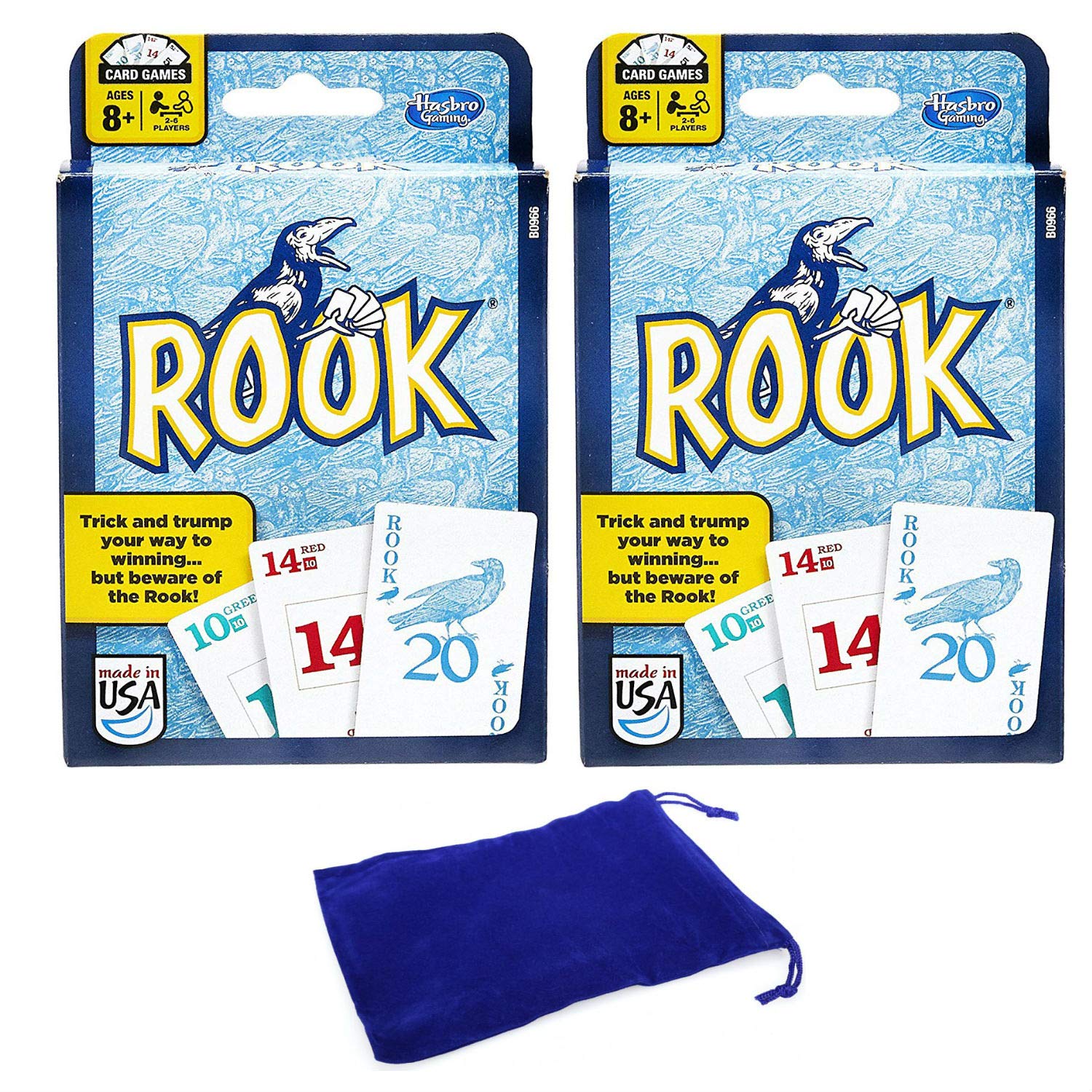 LUCOBE Rook Card Game 2 Packs Bundle with Drawstring Bag