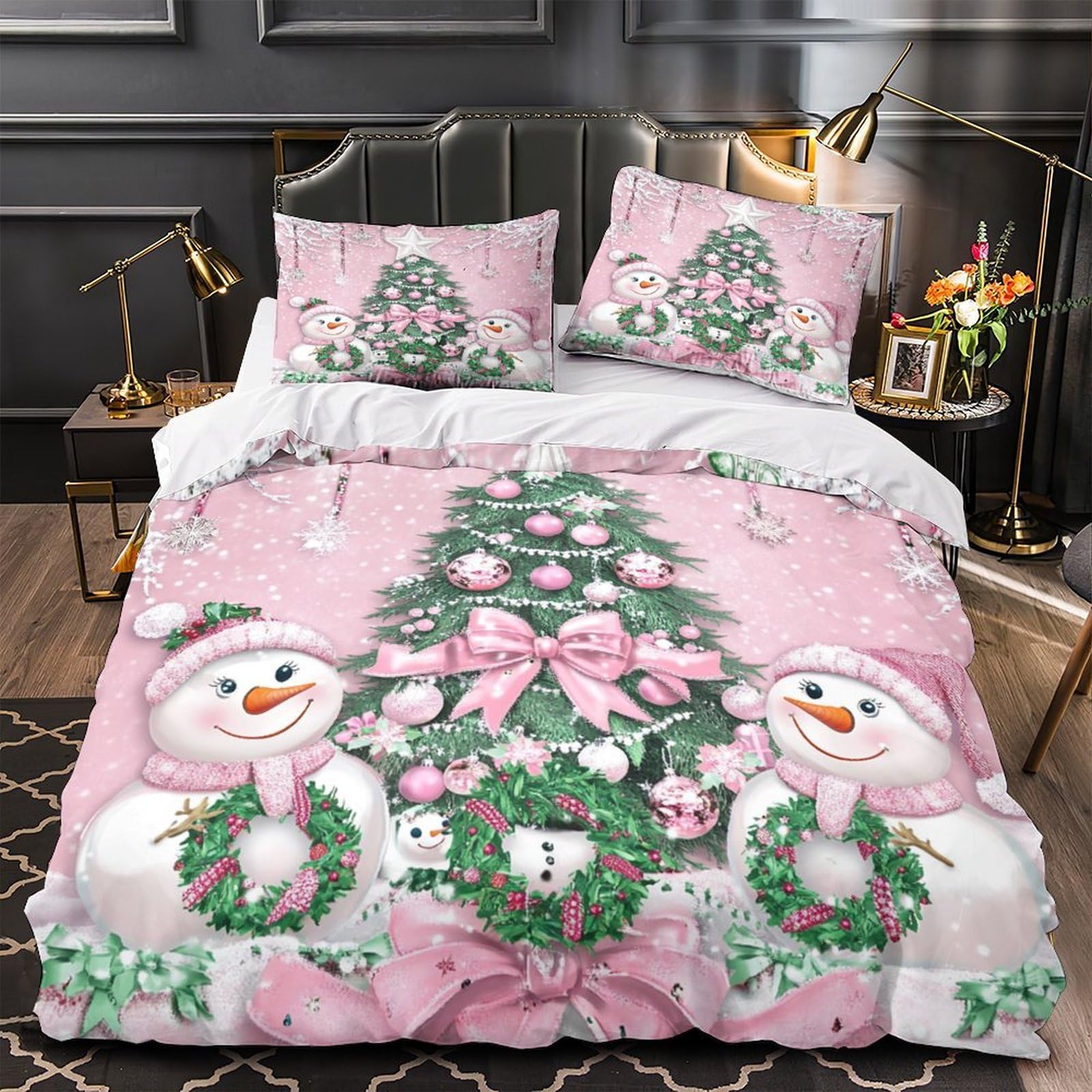 Housse de couette Lama péruvien anti-allergie 260x220cm douce et facile à zipper