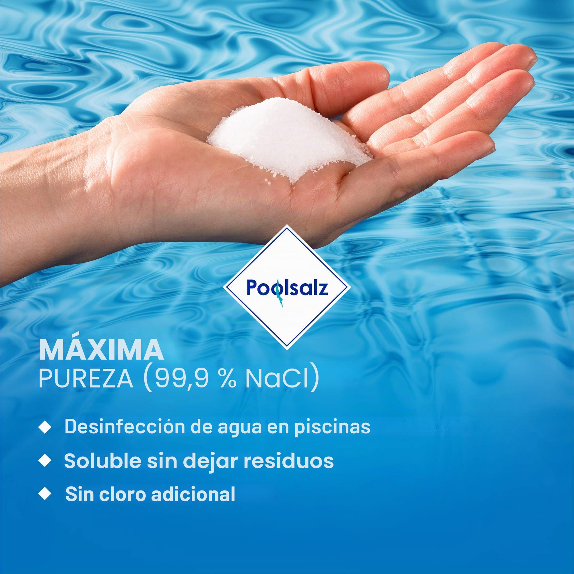 Sal salina de piscina de 25 kg para agua salada y sal hirviendo de alta pureza, 99,9% NaCl, sal soluble rápidamente, adecuada para análisis de electrólisis, sustituto natural