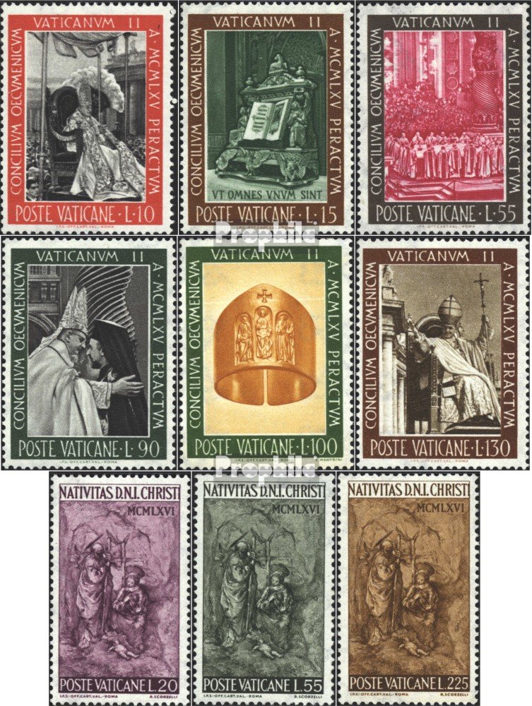 Briefmarken Vatikanstadt 1966 - Komplett Postfrisch MNH, Weihnachten, II. Konzil
