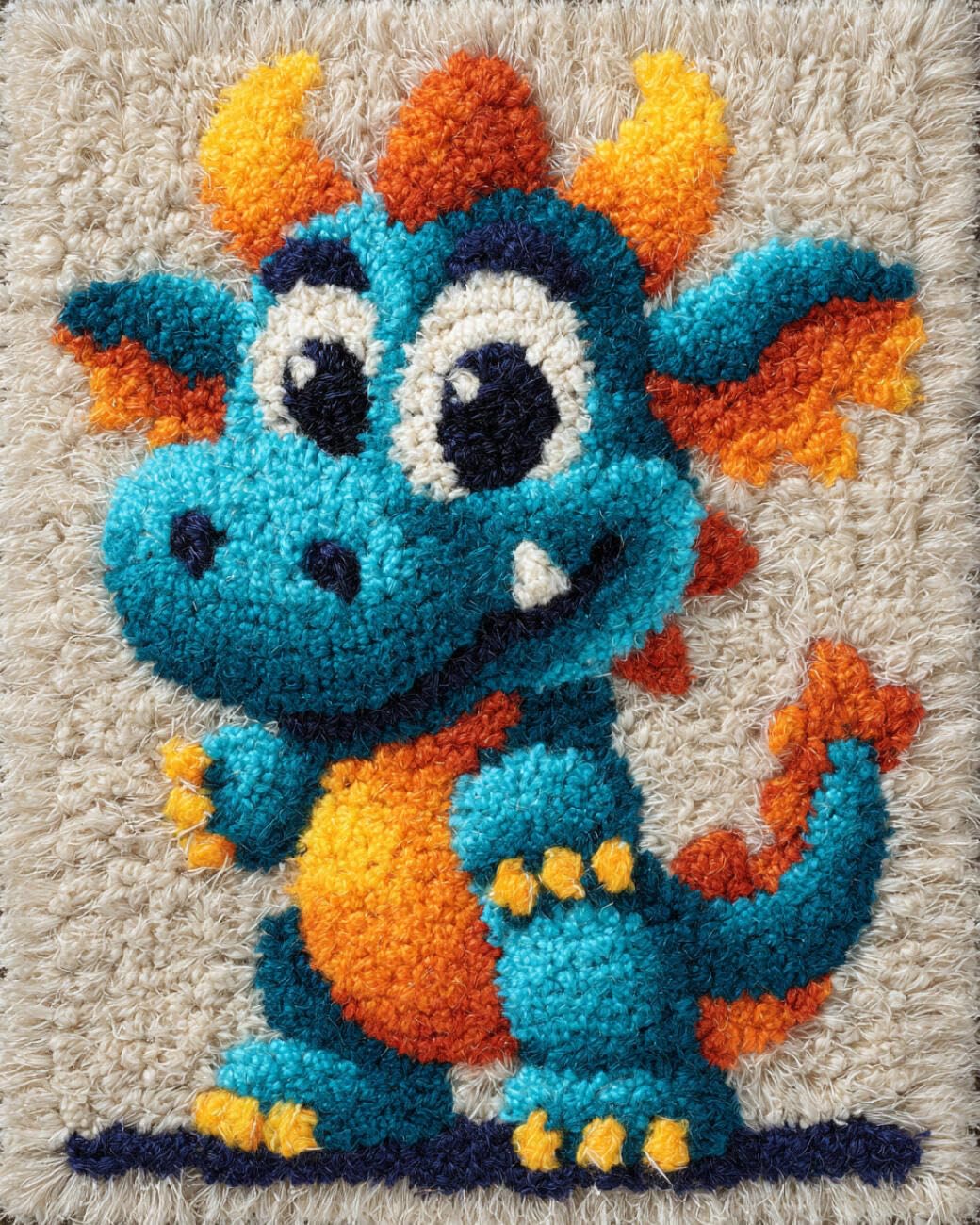 AMBATTERY Large Rug Making Kit Anime Dragon 90x120cm