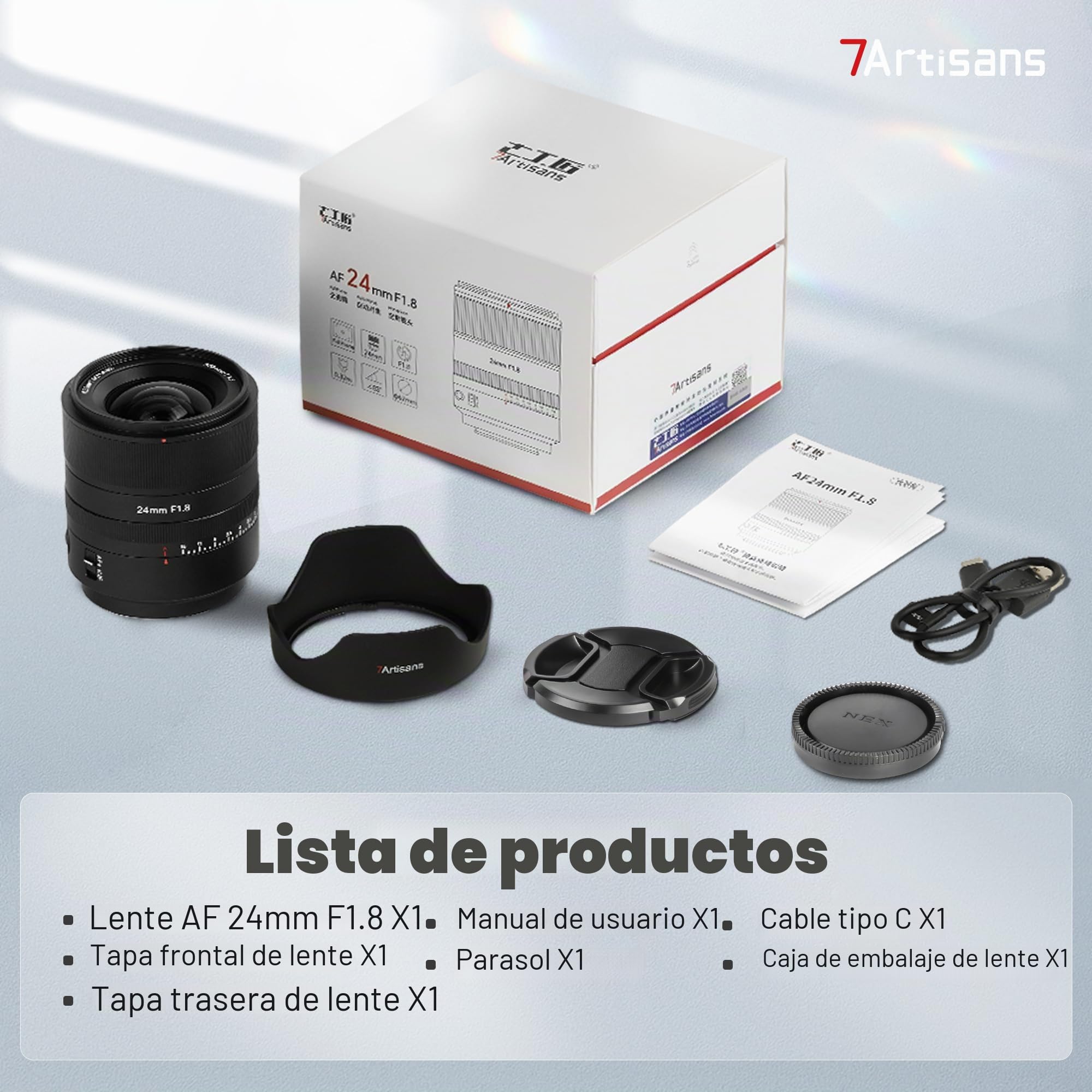 7artisans AF 24mm F1.8 Full Frame Objetivo Z Mount de Gran Apertura, Enfoque automático/Manual Lente para cámara, de Nikon Z Mount Z5, Z6, Z7, Z50, Z6 II, Z7 II