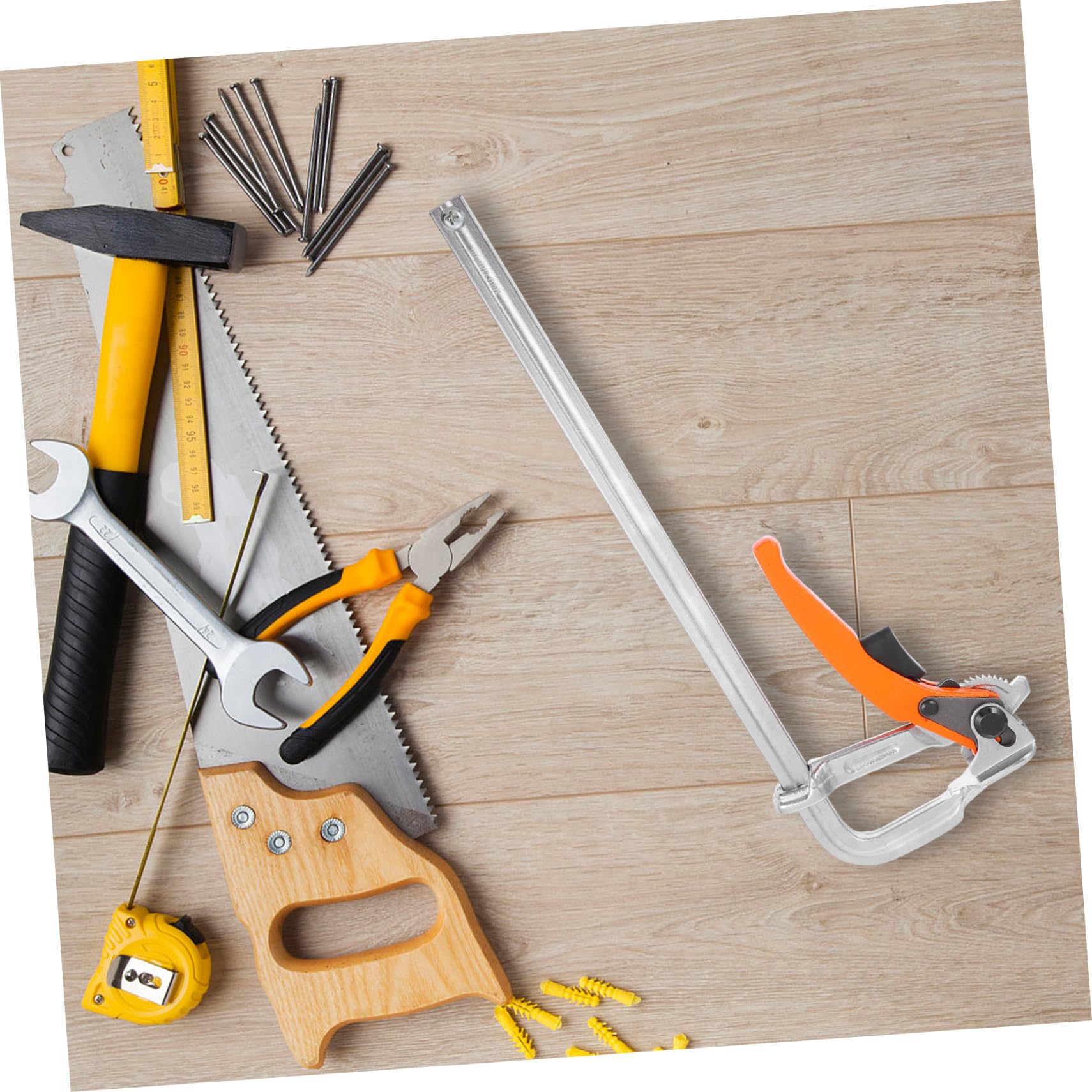 NUOBESTY Serrage-joint en F Travail du Bois, Pince Fixe Robuste en Acier au Carbone, Prise Confortable et Résistante à L’usure pour Bricolage et Menuiserie Couleur Aléatoire