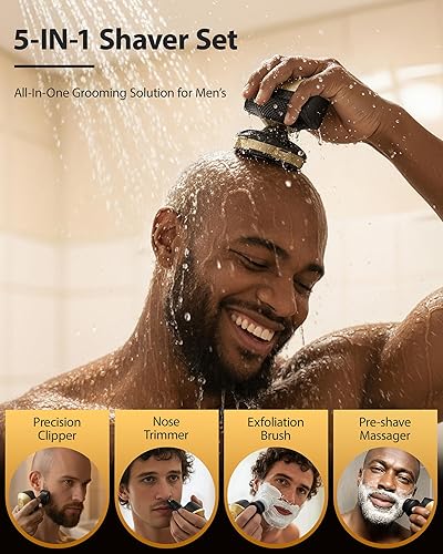 Miniatura 2 de Head Shaver Pro para hombres calvos cuchillas recubiertas de titanio recortadora eléctrica magnética 5 en 1, potente motor de 8500 RPM, carga rápida