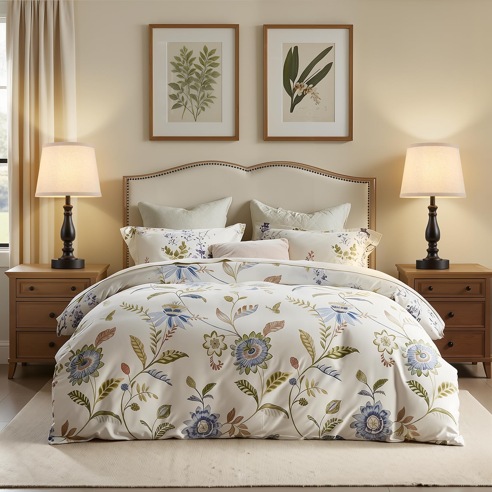 Set di 2 lampade da comodino piccole da 48,3 cm con interruttore rotante, lampade moderne per soggiorno, comodini, lampade da scrivania per casa e ufficio, con paralume in lino per lettura