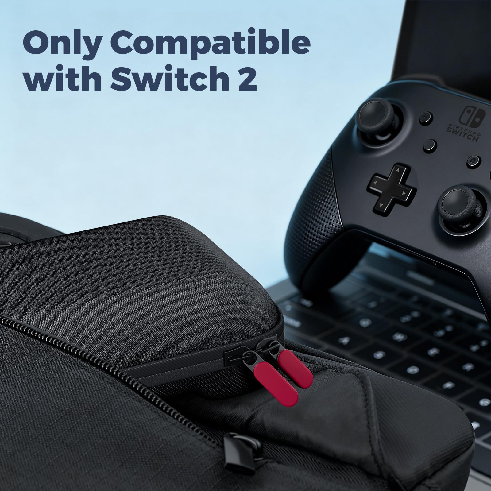 ProCase Borsa per Console Custodia per Nintendo Switch 2 2025 con 24 Slot per Schede di Gioco, Custodia Protettiva Dura da Viaggio Portatile Adatta per Console e Accessori -Nero