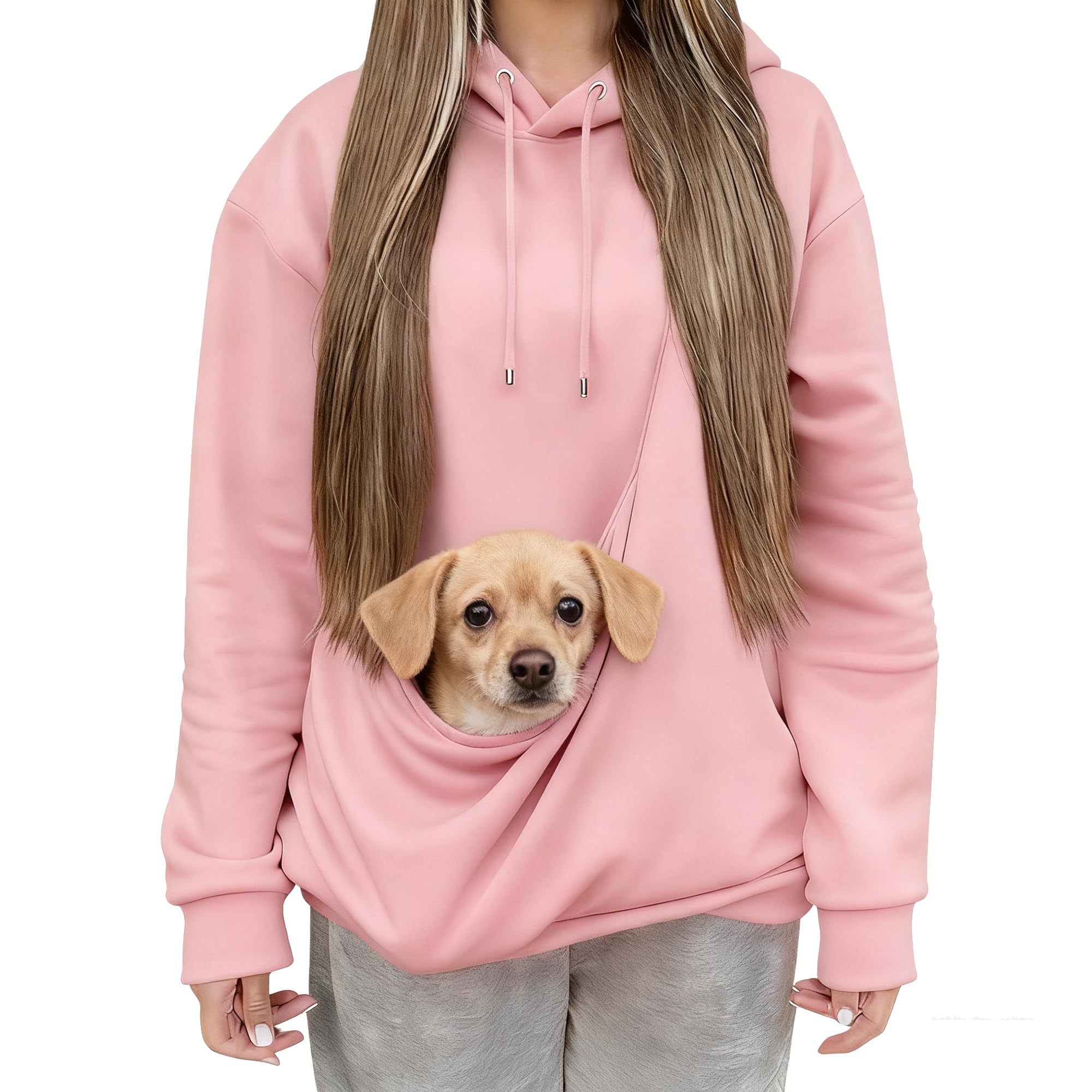 Sweat à capuche de transport pour briser la solitude de votre chiot grâce à la poche kangourou