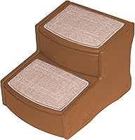 Pet Gear Easy Step II 2-Step Pet Stairs for Cats & Dogs Up to 75 lbs - Portable, Washable Treads, No Tools Needed