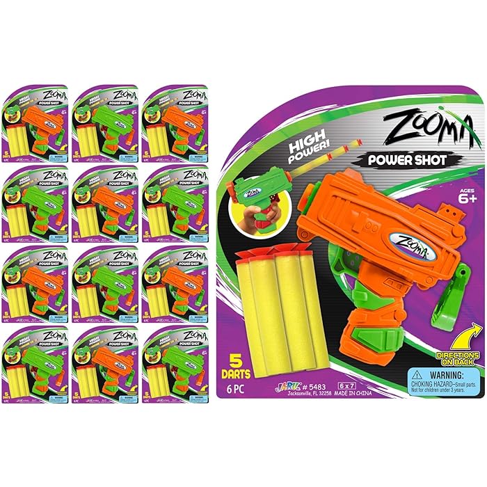 Buy Zooma Foam Dart Gun Super Mega Powerful (12 Packs) Shotgun Blaster