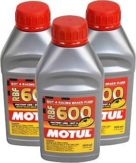 Motul RBF 600 Factory Line DOT 4 Synthetic Racing Brake Fluid 500ml 3-Pack | 594°F Boiling Point