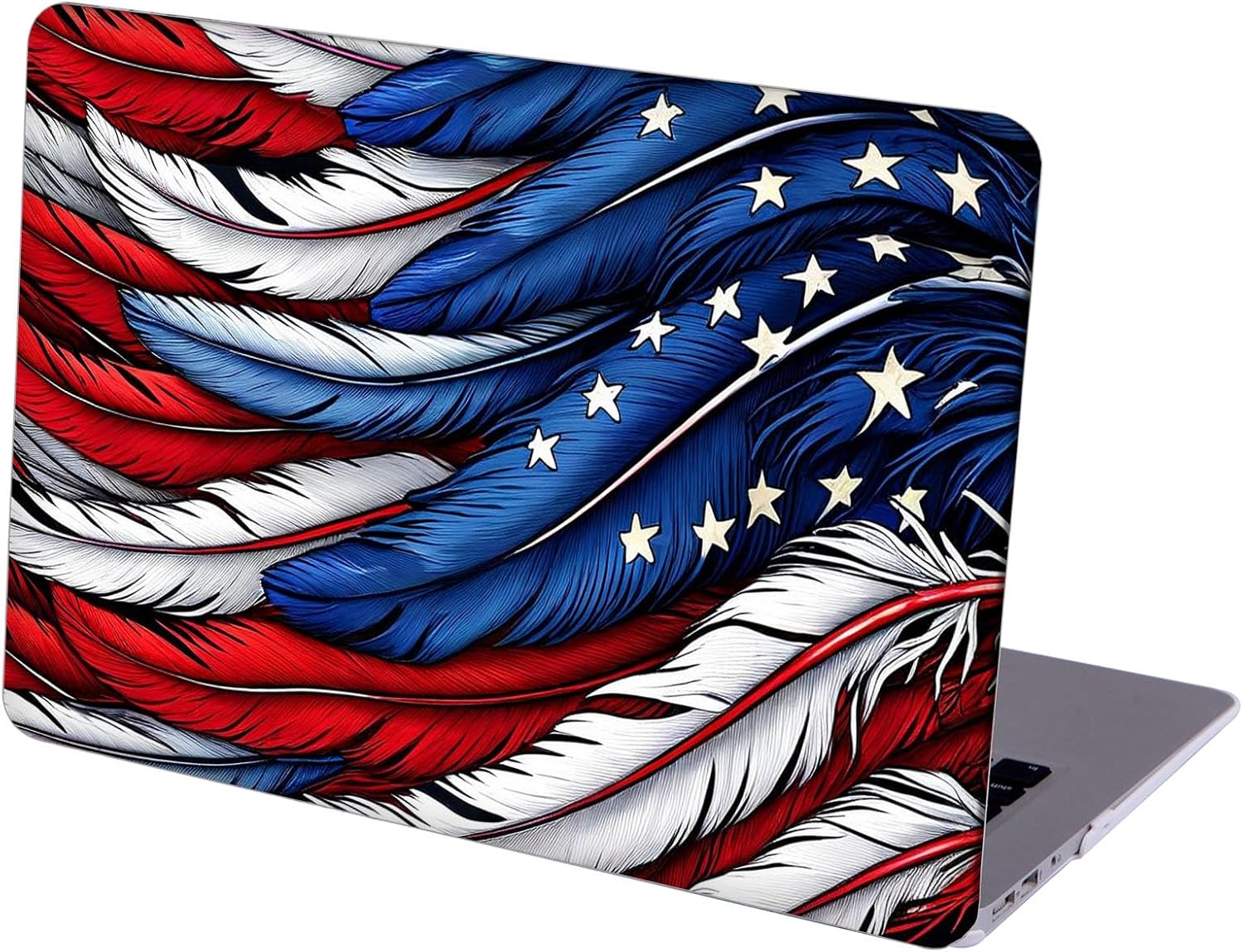 Compatible with MacBook Neo 13-inch, Hard Shell Case with Keyboard Cover and Screen Protector (A3404 A18 Pro chip, 2026 Release) - Patriotic USA Flag MC22983