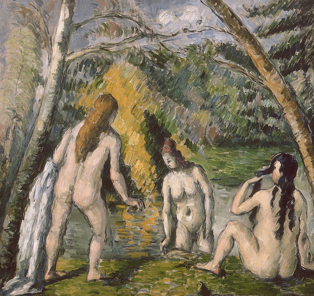 Cuadro decorativo de Paul Cézanne A Golden Light, tamaño mediano, marco marrón mate