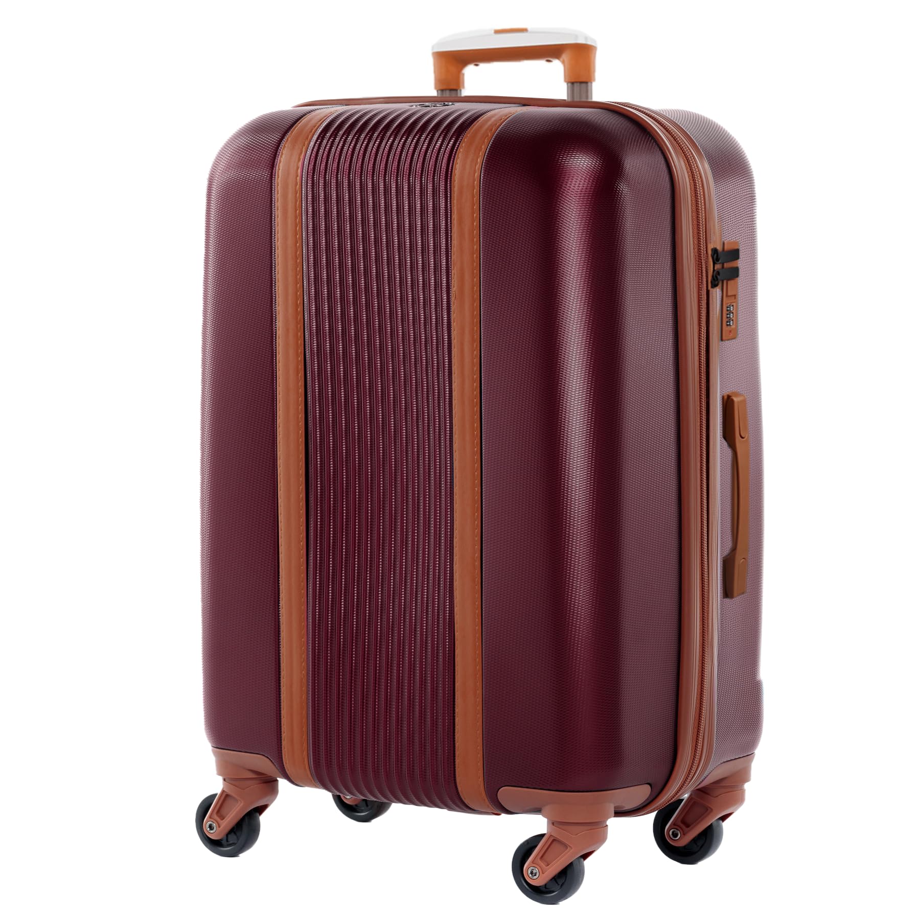 FERGÉ Maleta Cabina 55cm Milano Equipaje de Mano rigida Spinner - 4 Ruedas giratorias Rojo