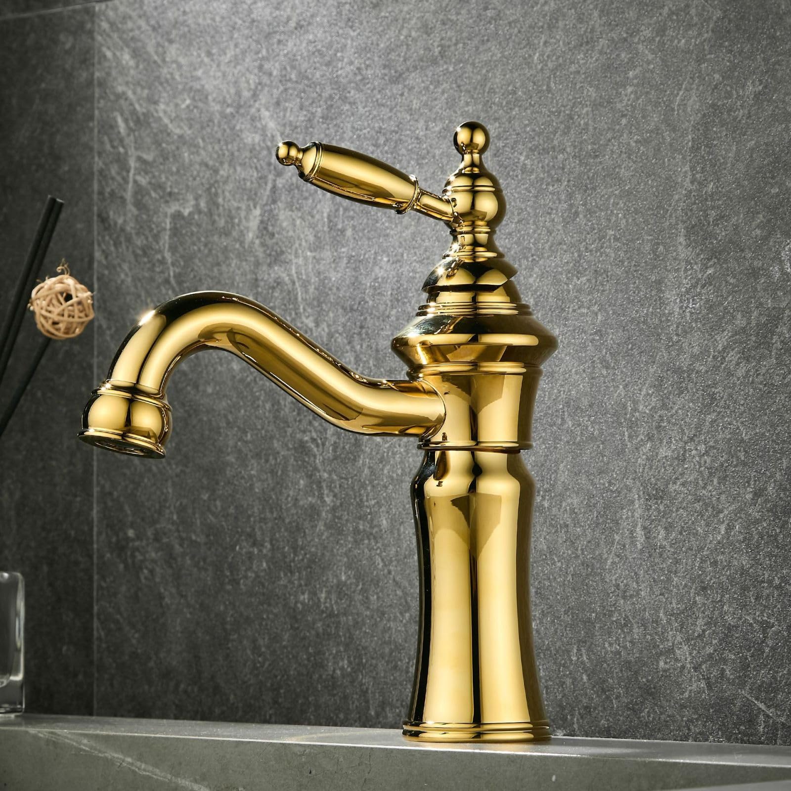 Fanjubei Titanium Bathroom Vintage Hot And Cold Copper Washbasin Faucet