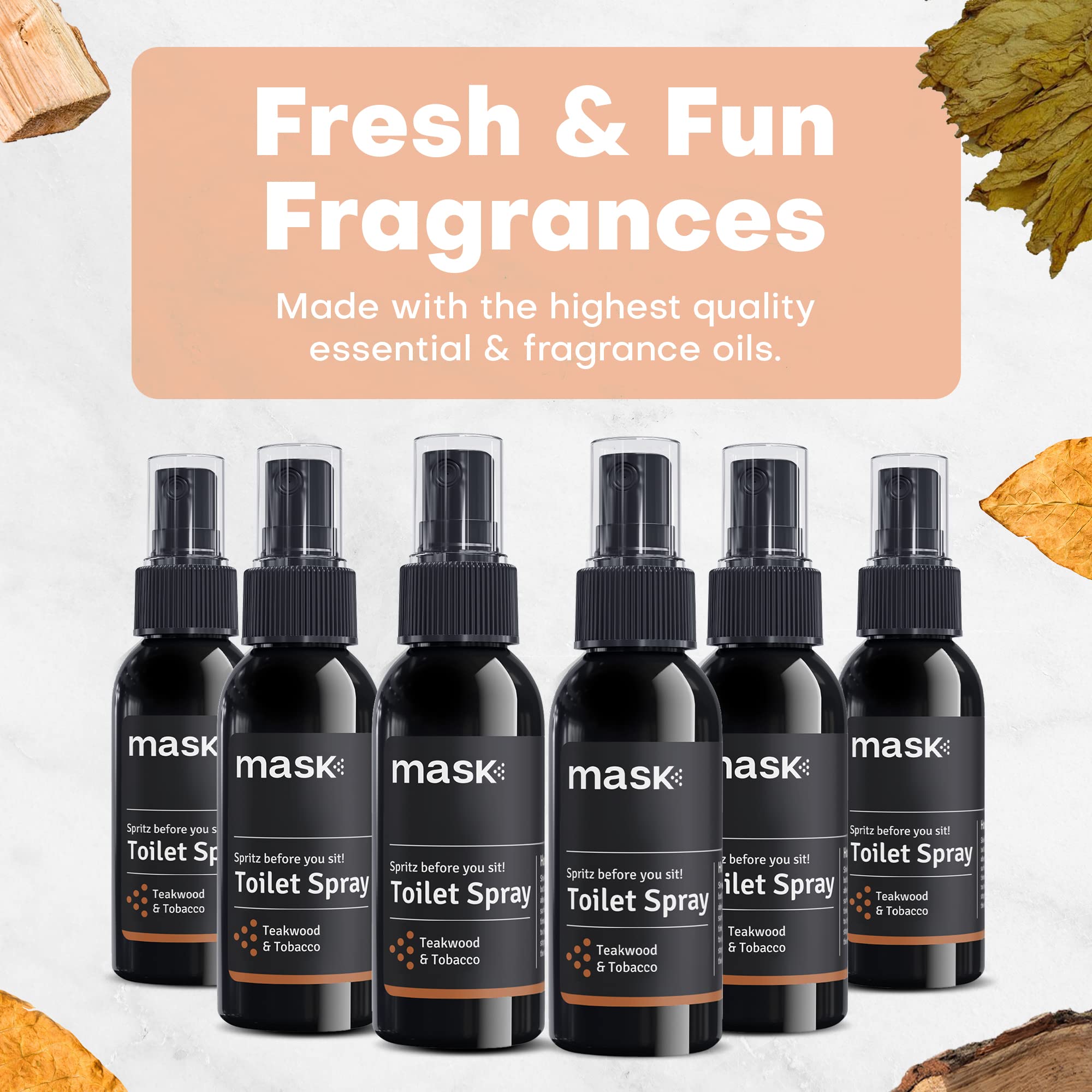 mask toilet spray teakwood and tobacco Mask Toilet Spray, Bathroom Deodorizer Air Freshener, Travel Size, 6-Pack, Teakwood  Tobacco Scent : Amazon.com.au: Clothing, Shoes & Accessories