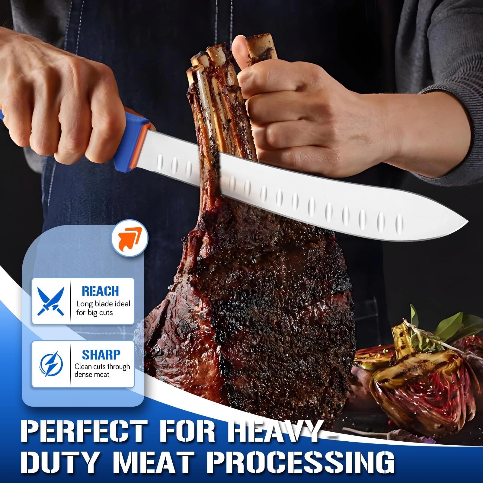 DRAGON RIOT 10 Inch Butcher Breaking Knife, High Carbon Stainless Steel — Amazon image 5