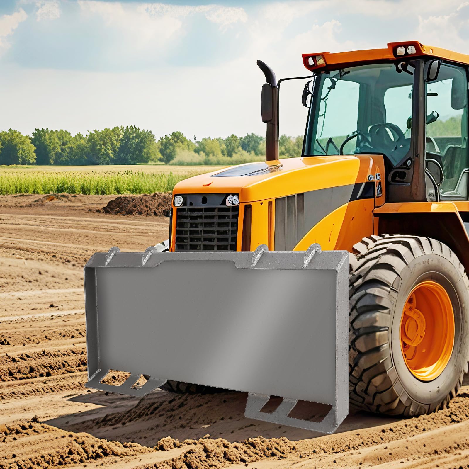 Universelle Skid Steer Schnellwechselplatte für Kubota Traktoren | Hochfester Baustahl, 6mm (1/4") hochwertiger Stahl, Einfache Montage durch Schrauben oder Schweißen, Für Gabeln, Pflüge